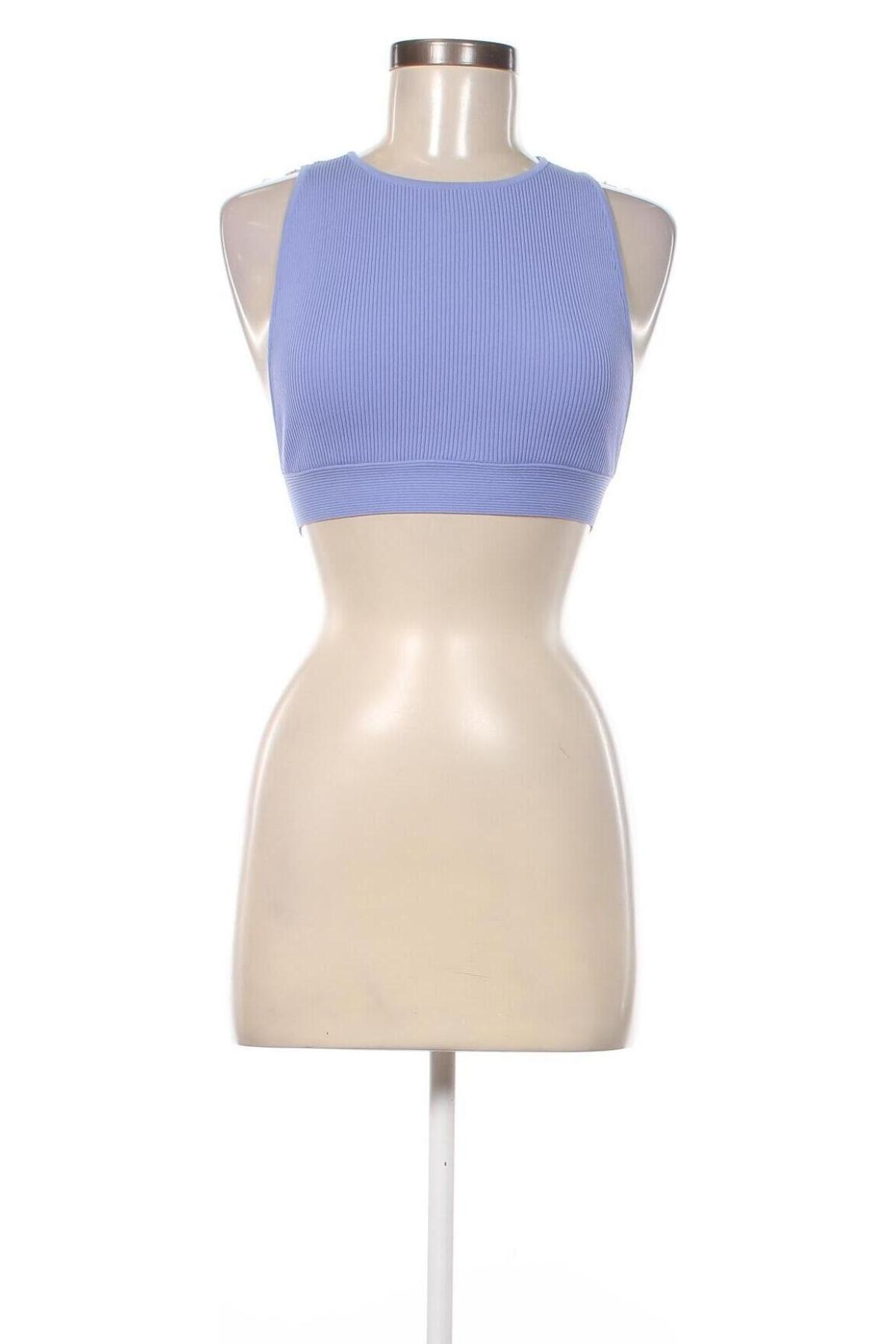Γυναικείο αμάνικο μπλουζάκι Bershka, Μέγεθος M, Χρώμα Μπλέ, Τιμή 3,57 €