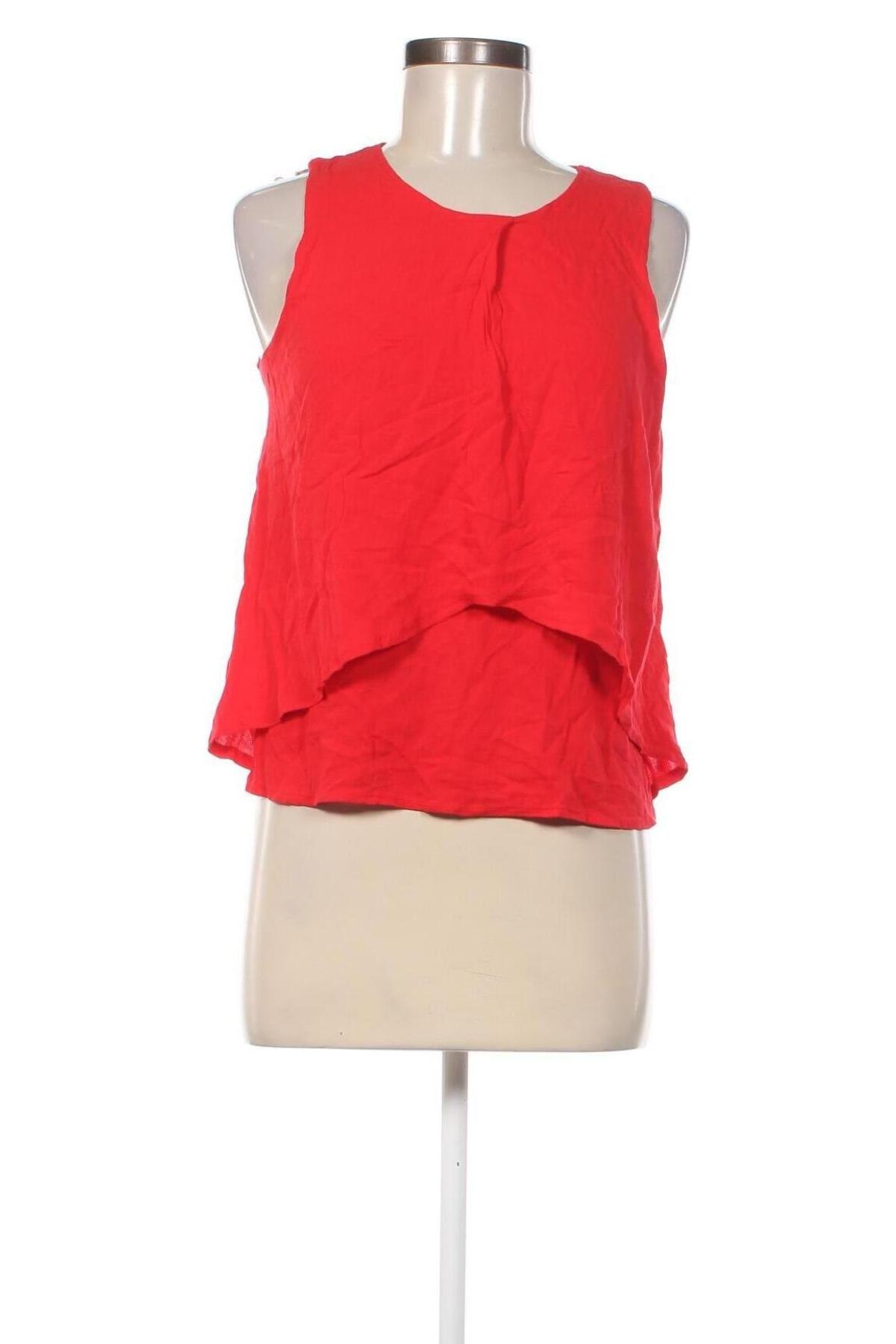 Γυναικείο αμάνικο μπλουζάκι Bershka, Μέγεθος L, Χρώμα Κόκκινο, Τιμή 3,78 €