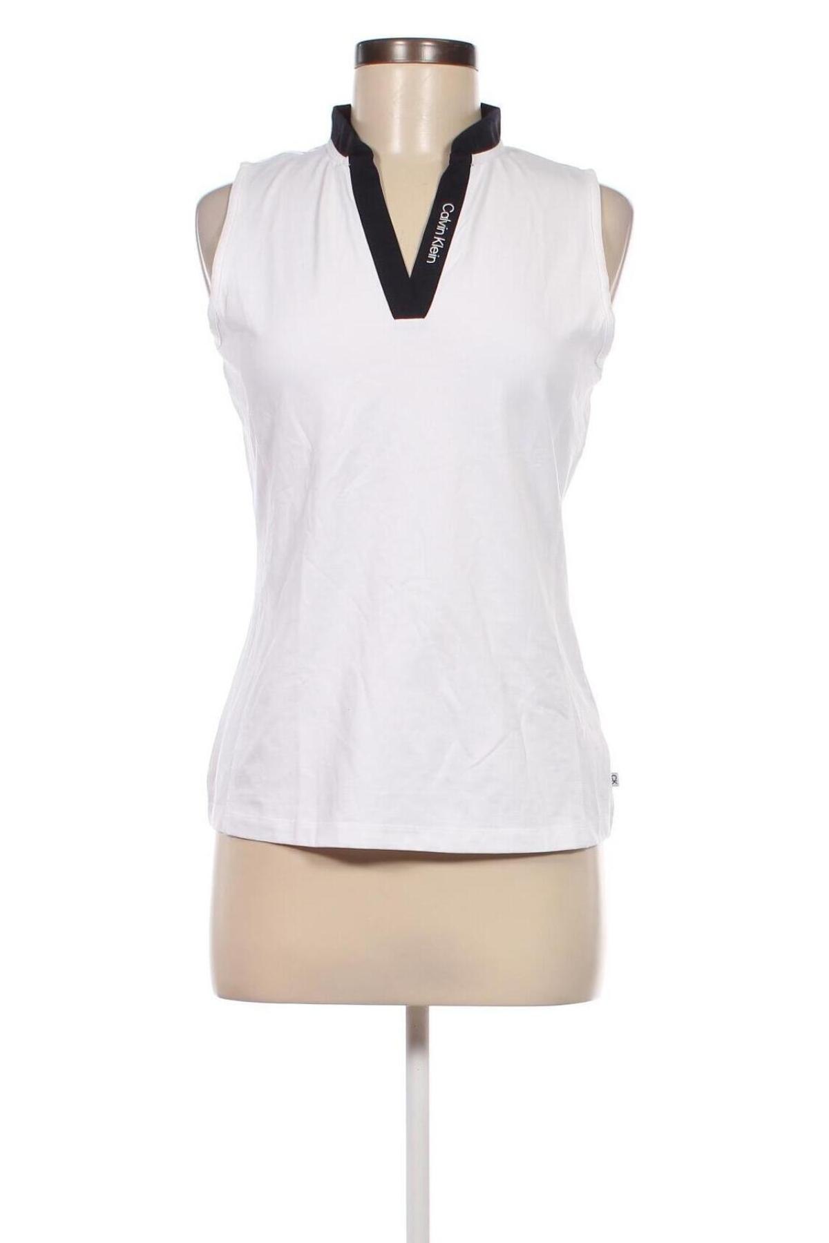 Γυναικείο αμάνικο μπλουζάκι Calvin Klein, Μέγεθος S, Χρώμα Λευκό, Τιμή 80,41 €