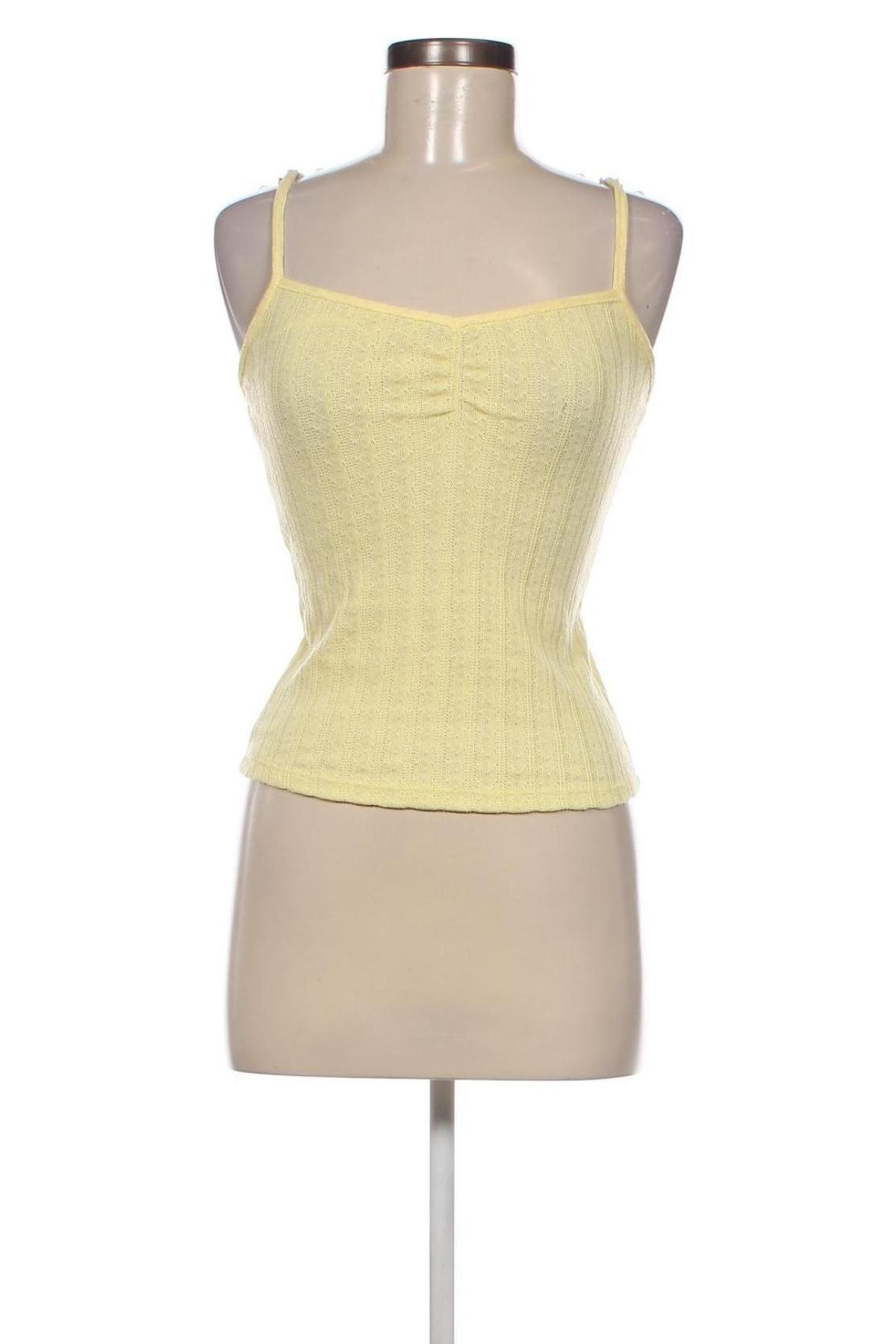 Γυναικείο αμάνικο μπλουζάκι Clockhouse, Μέγεθος XS, Χρώμα Κίτρινο, Τιμή 2,41 €