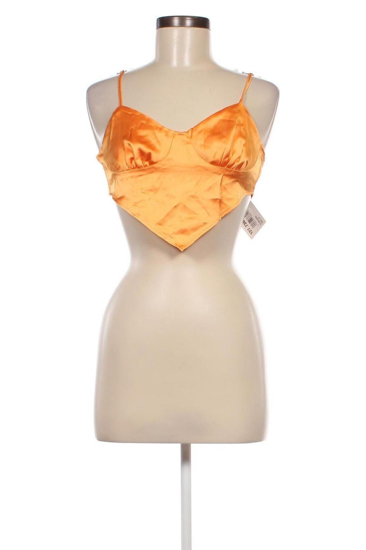 Γυναικείο αμάνικο μπλουζάκι Collusion, Μέγεθος S, Χρώμα Πορτοκαλί, Τιμή 4,11 €