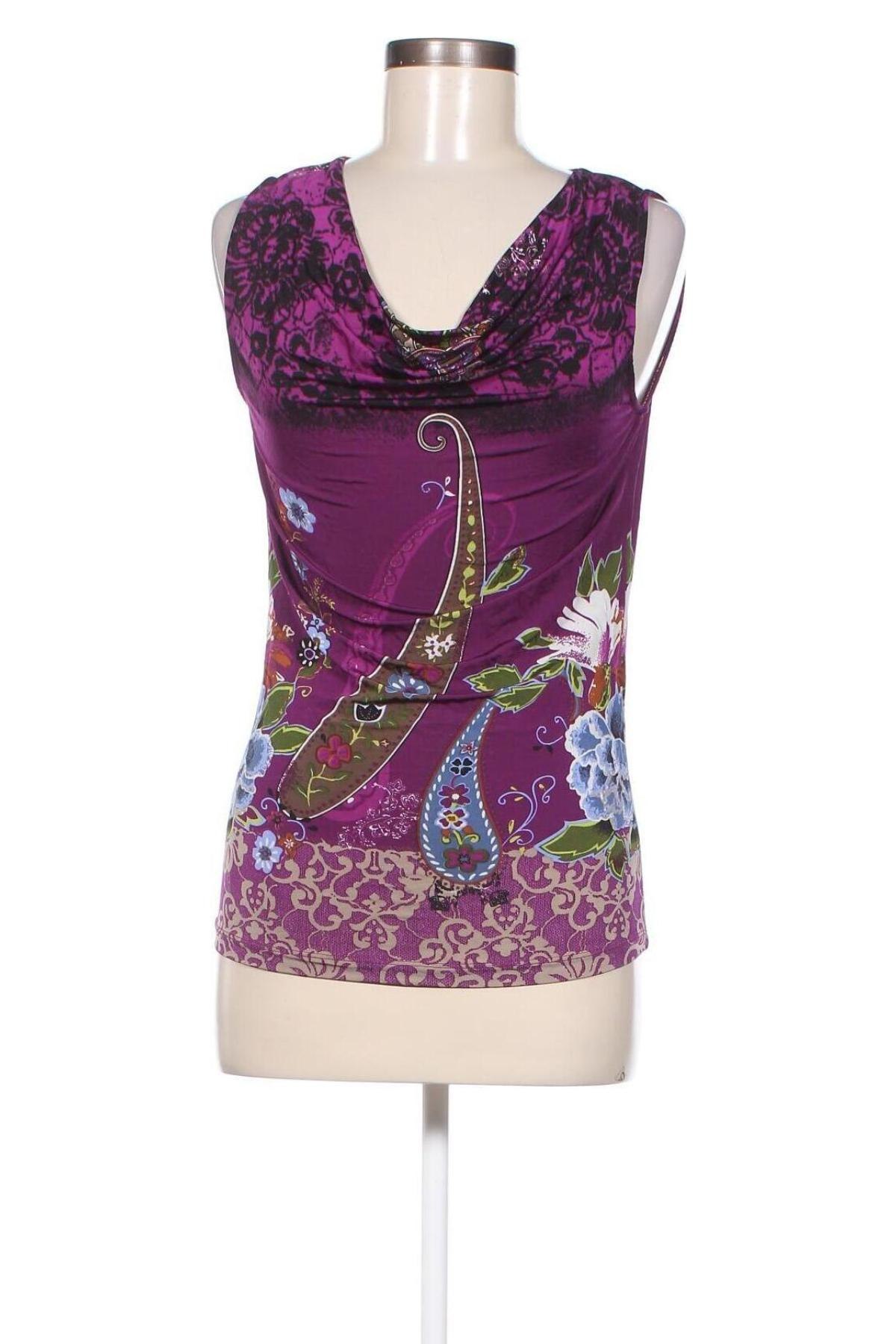 Γυναικείο αμάνικο μπλουζάκι Comma,, Μέγεθος S, Χρώμα Πολύχρωμο, Τιμή 8,68 €