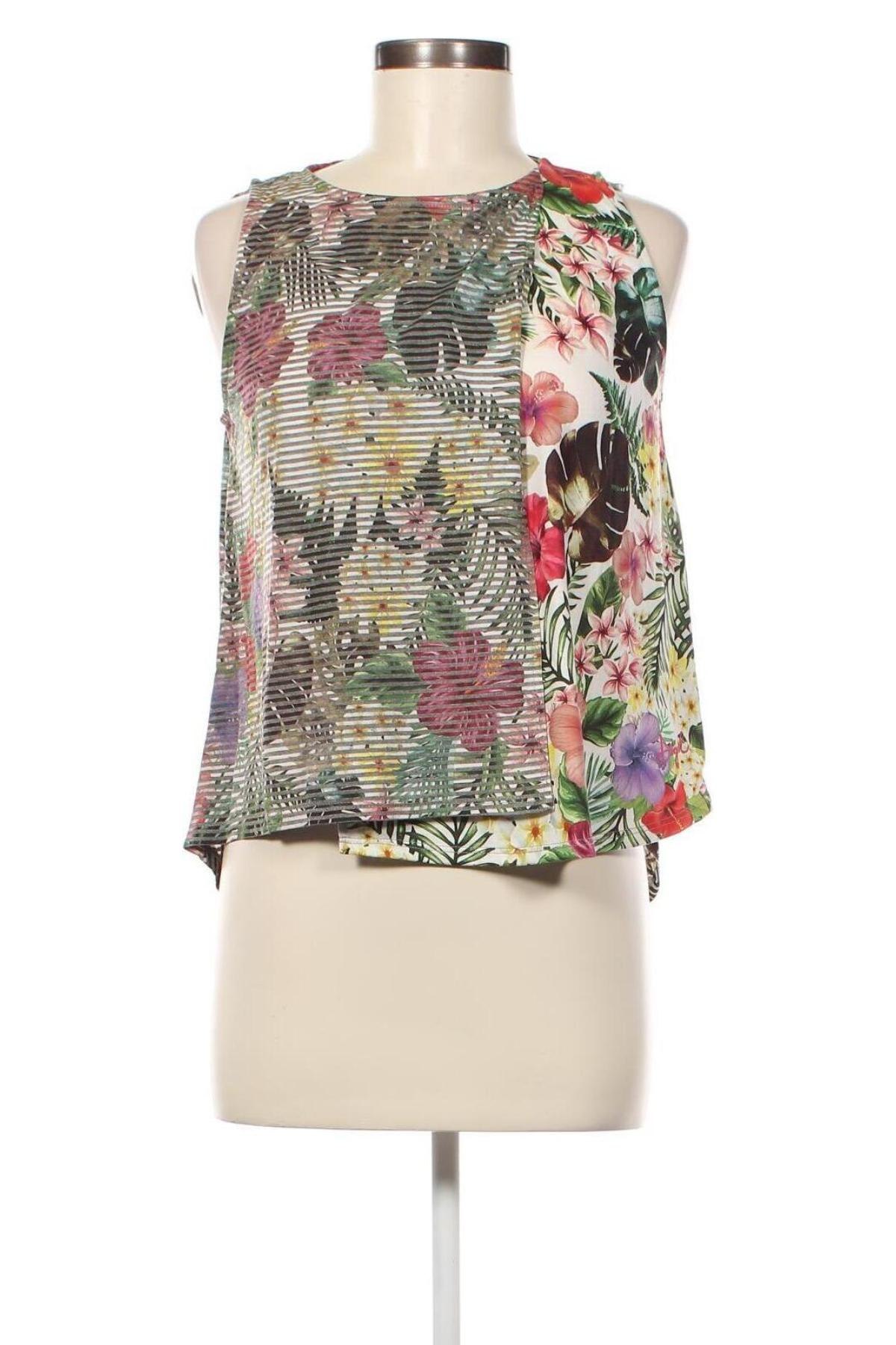 Γυναικείο αμάνικο μπλουζάκι Desigual, Μέγεθος S, Χρώμα Πολύχρωμο, Τιμή 18,22 €