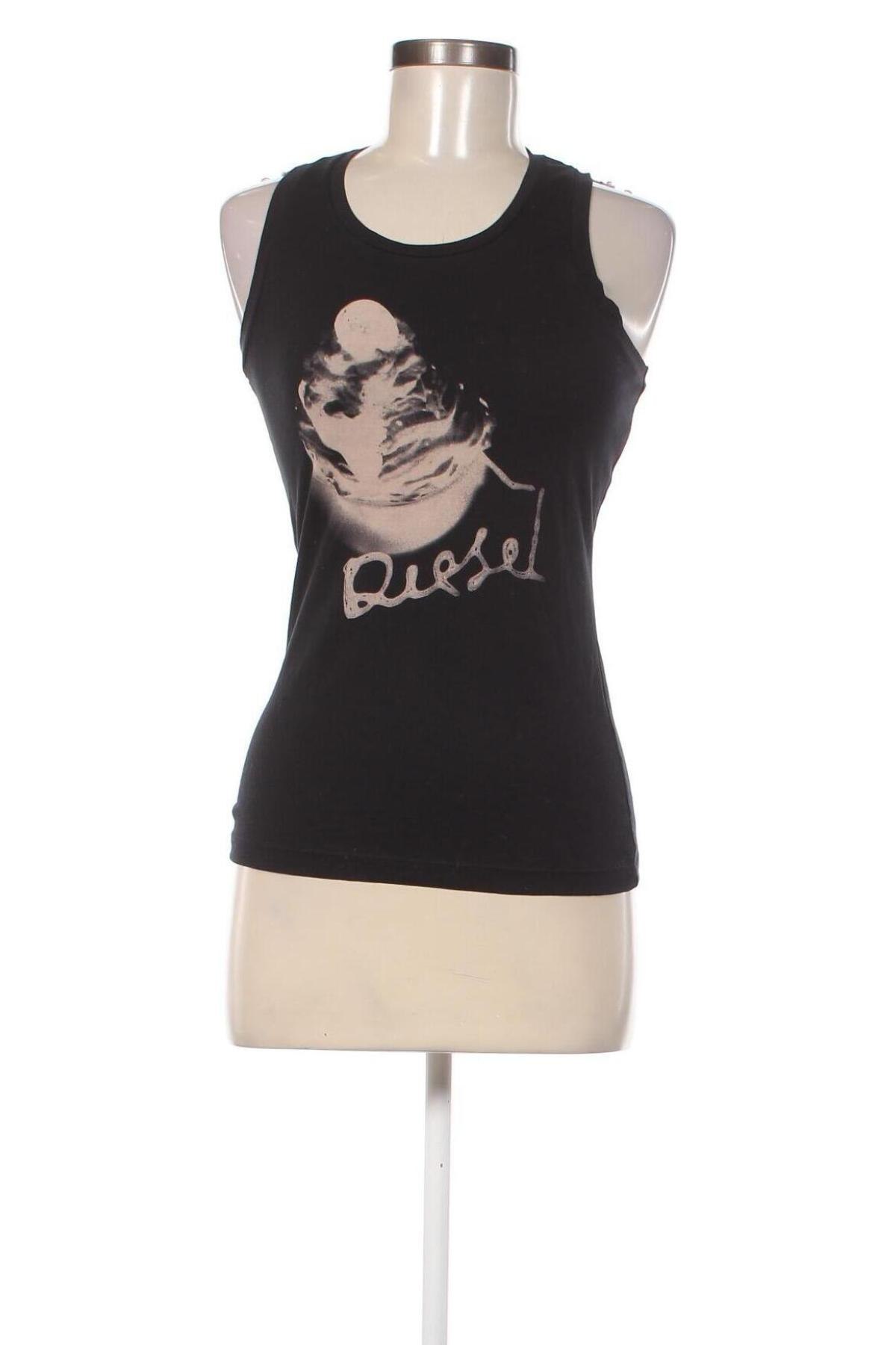 Γυναικείο αμάνικο μπλουζάκι Diesel, Μέγεθος XS, Χρώμα Μαύρο, Τιμή 19,82 €