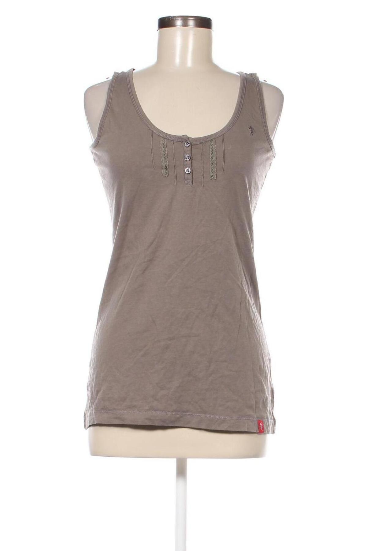 Γυναικείο αμάνικο μπλουζάκι Edc By Esprit, Μέγεθος S, Χρώμα Καφέ, Τιμή 3,03 €
