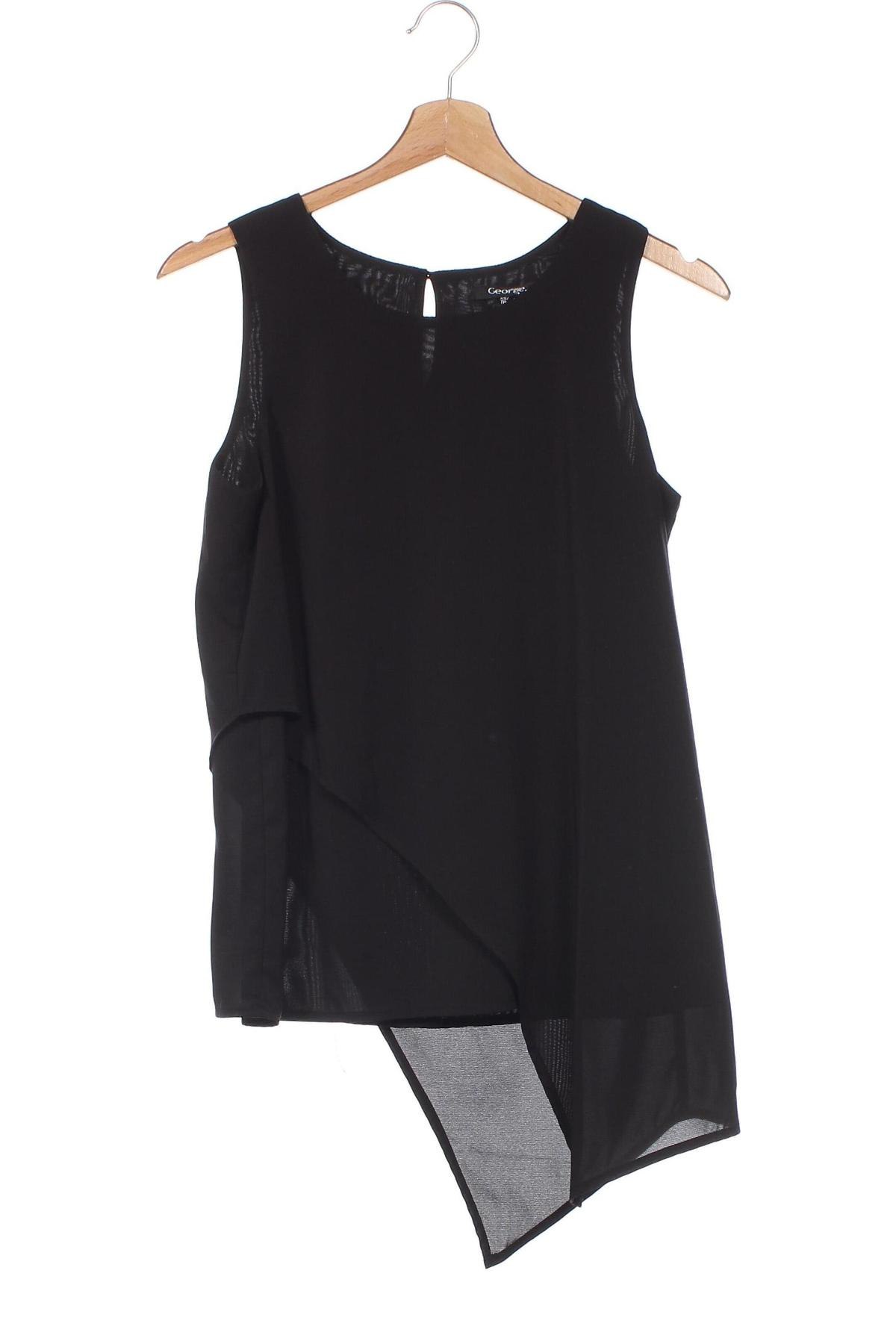 Γυναικείο αμάνικο μπλουζάκι George, Μέγεθος XS, Χρώμα Μαύρο, Τιμή 3,59 €