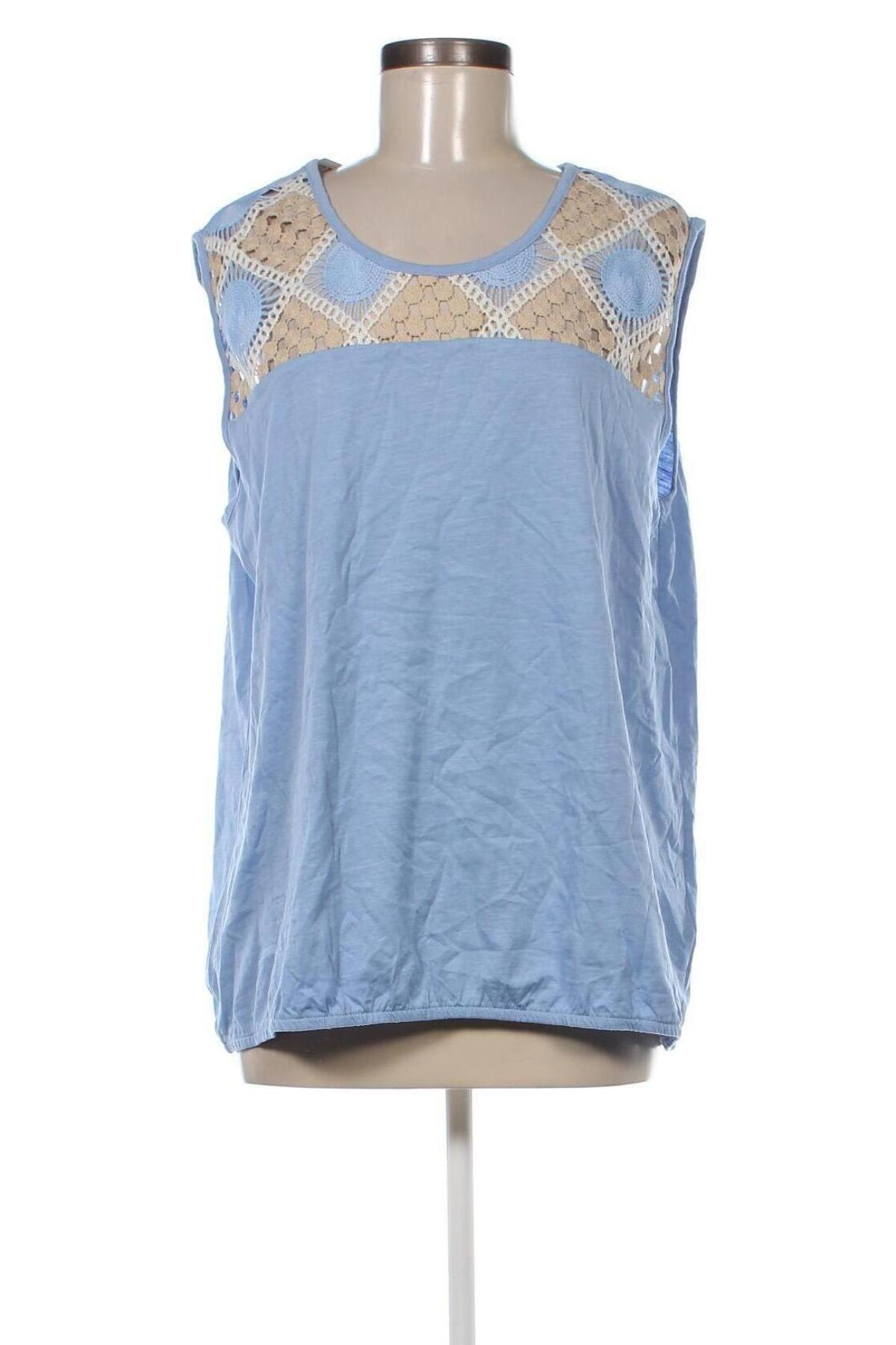 Γυναικείο αμάνικο μπλουζάκι Laura Torelli, Μέγεθος XL, Χρώμα Μπλέ, Τιμή 8,04 €