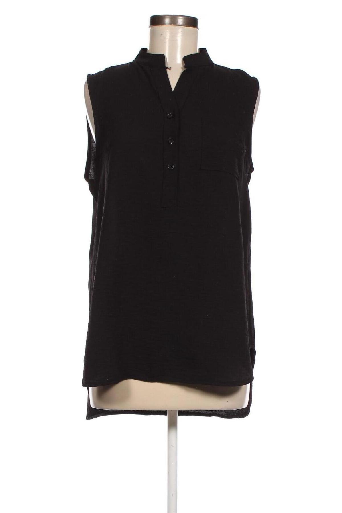 Γυναικείο αμάνικο μπλουζάκι Made In Italy, Μέγεθος L, Χρώμα Μαύρο, Τιμή 7,00 €