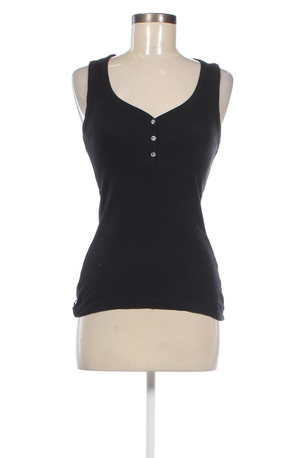 Γυναικείο αμάνικο μπλουζάκι Miss Fiori, Μέγεθος M, Χρώμα Μαύρο, Τιμή 4,08 €