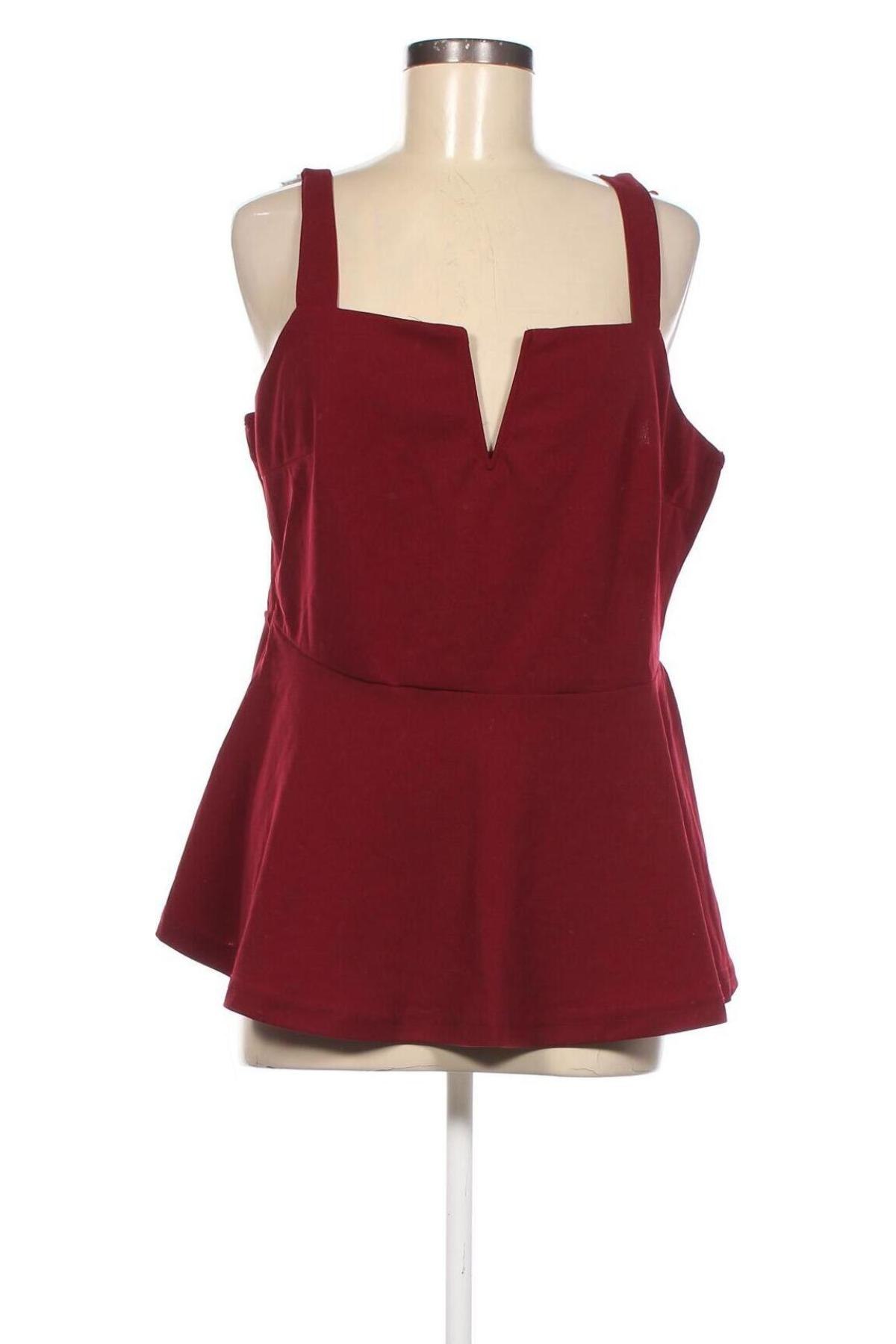 Γυναικείο αμάνικο μπλουζάκι SHEIN, Μέγεθος XL, Χρώμα Κόκκινο, Τιμή 4,18 €