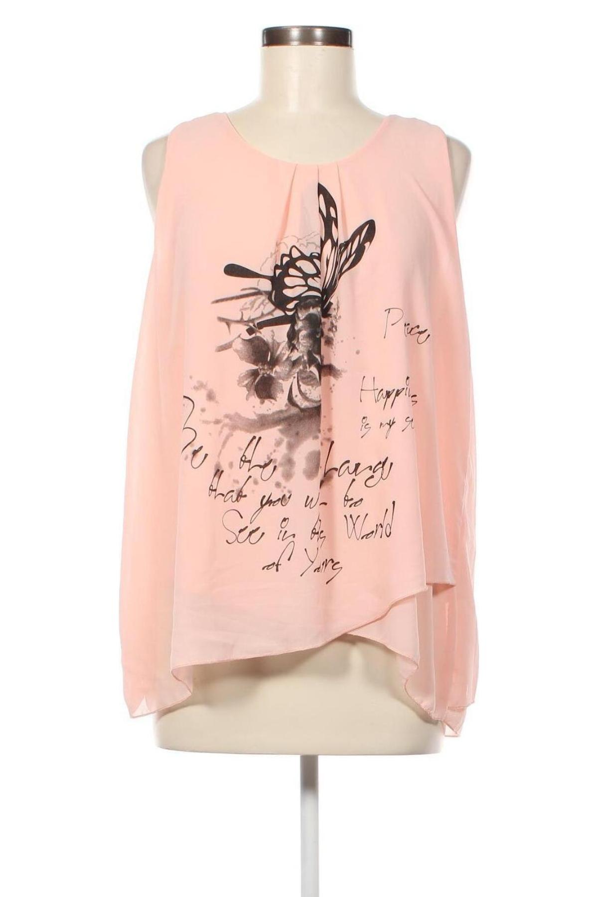 Damska koszulka na ramiączkach Styleboom, Rozmiar L, Kolor Różowy, Cena 20,37 zł