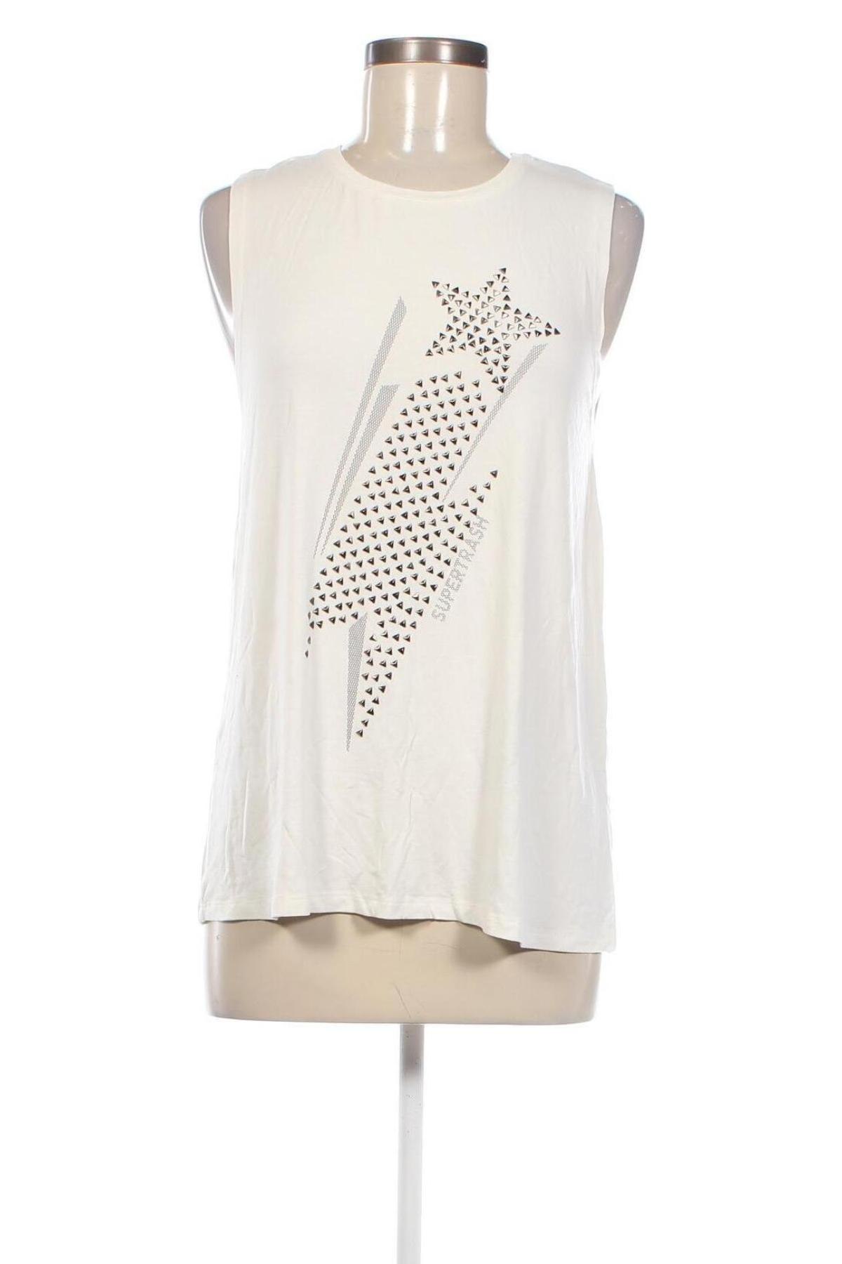 Γυναικείο αμάνικο μπλουζάκι Supertrash, Μέγεθος L, Χρώμα Εκρού, Τιμή 7,87 €