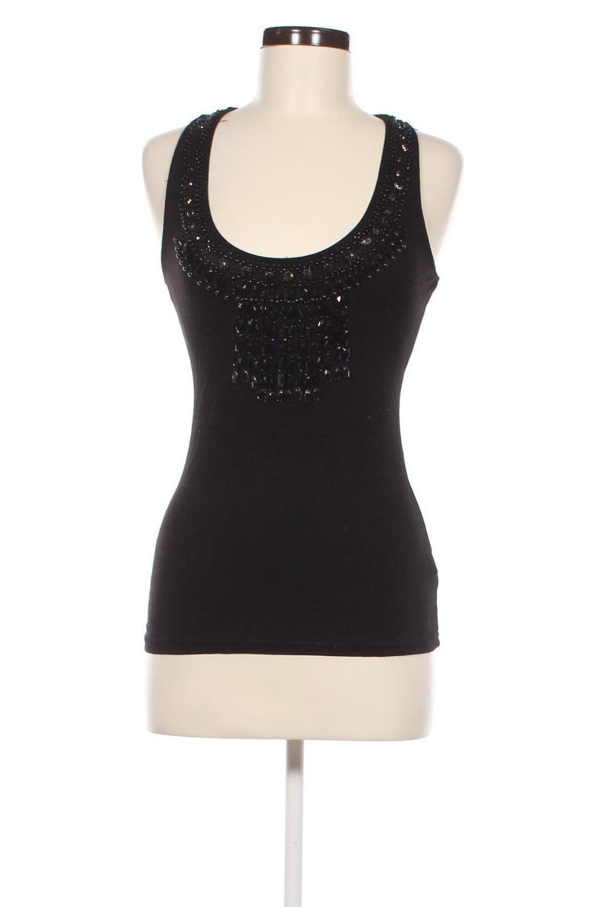 Γυναικείο αμάνικο μπλουζάκι Tally Weijl, Μέγεθος M, Χρώμα Μαύρο, Τιμή 2,41 €