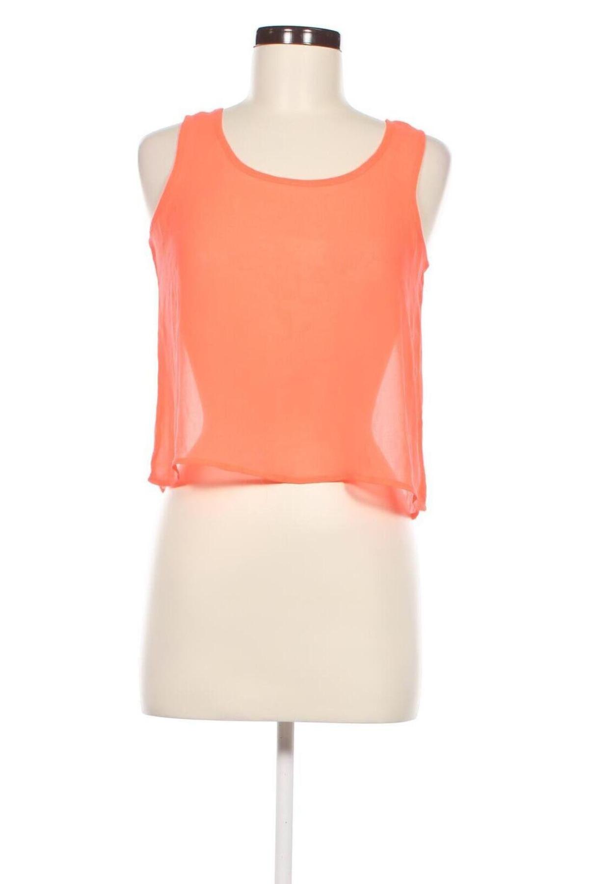 Γυναικείο αμάνικο μπλουζάκι Tally Weijl, Μέγεθος S, Χρώμα Πορτοκαλί, Τιμή 2,41 €