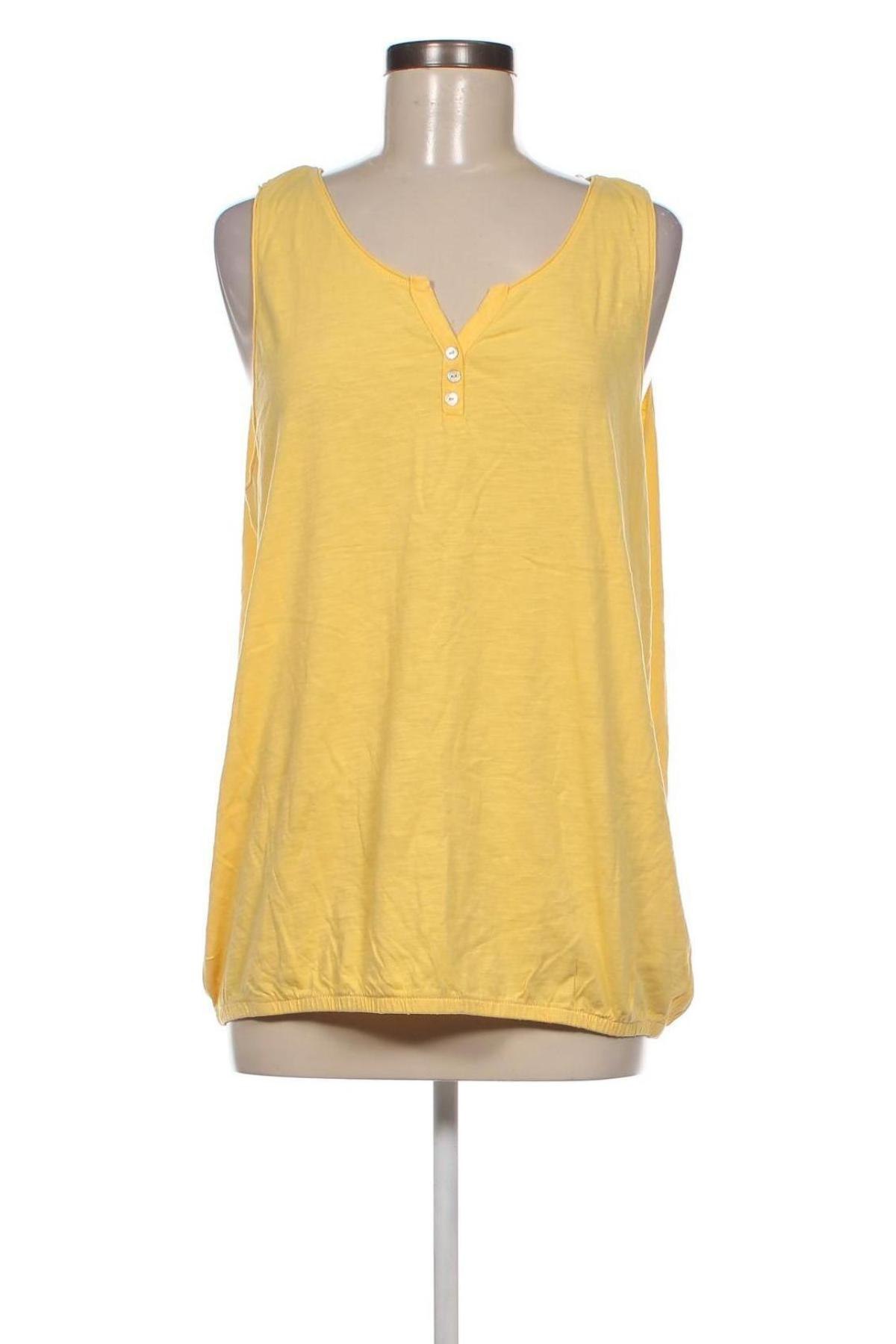 Γυναικείο αμάνικο μπλουζάκι Tom Tailor, Μέγεθος 3XL, Χρώμα Κίτρινο, Τιμή 7,79 €