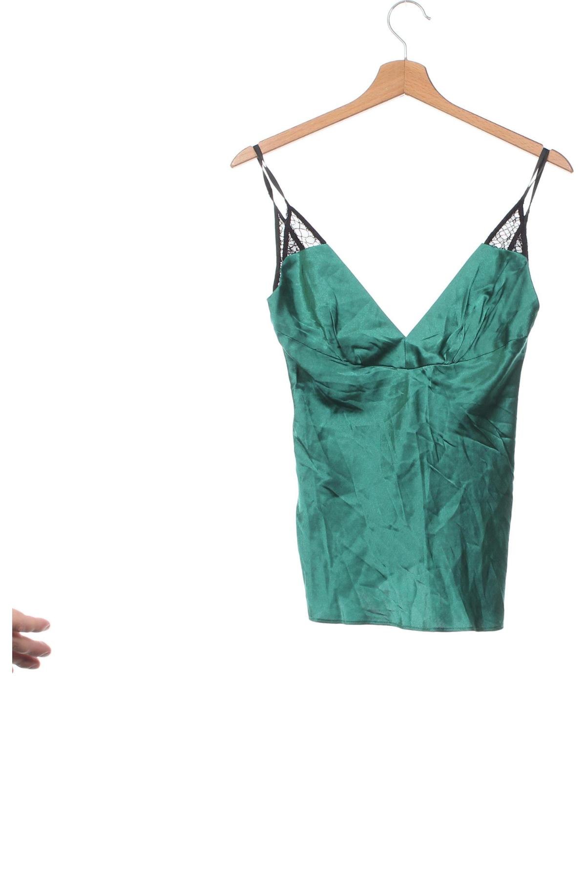Γυναικείο αμάνικο μπλουζάκι Topshop, Μέγεθος XS, Χρώμα Πράσινο, Τιμή 4,30 €