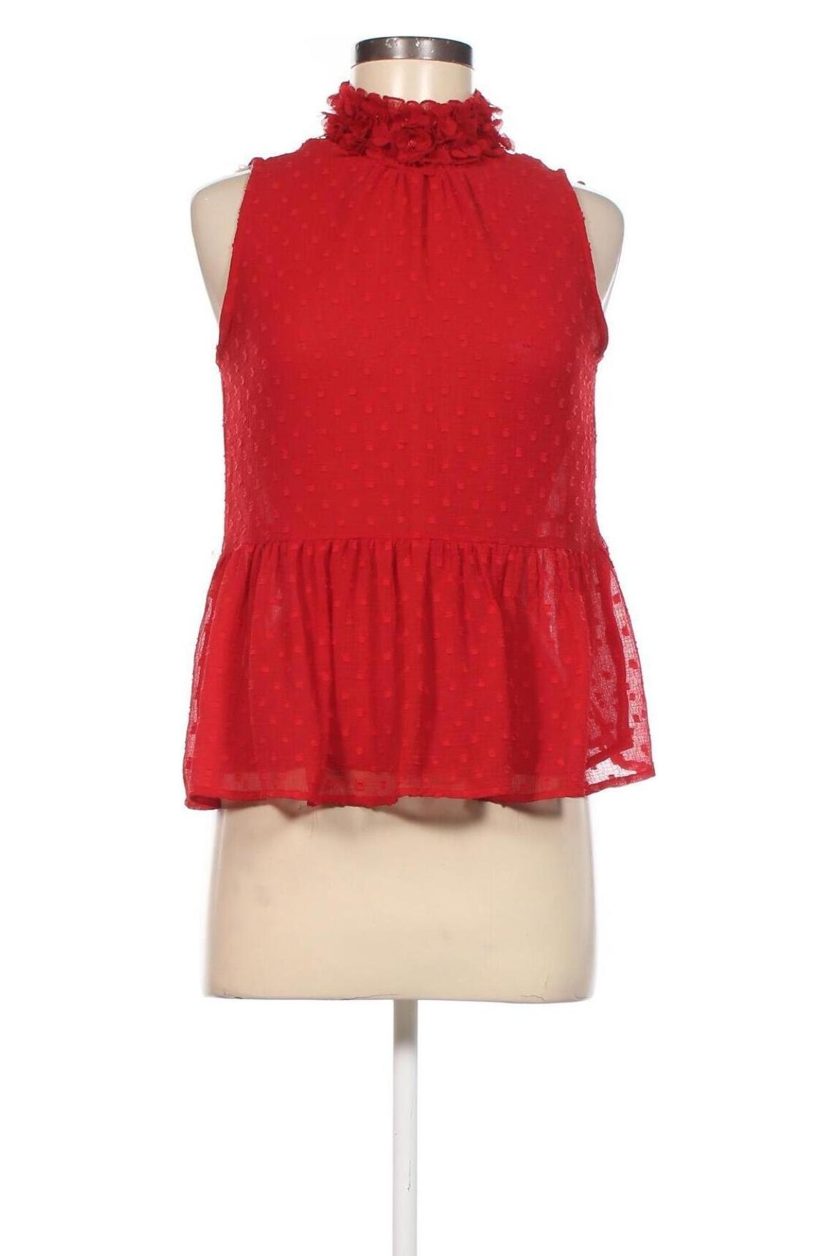 Γυναικείο αμάνικο μπλουζάκι Zara, Μέγεθος M, Χρώμα Κόκκινο, Τιμή 3,50 €