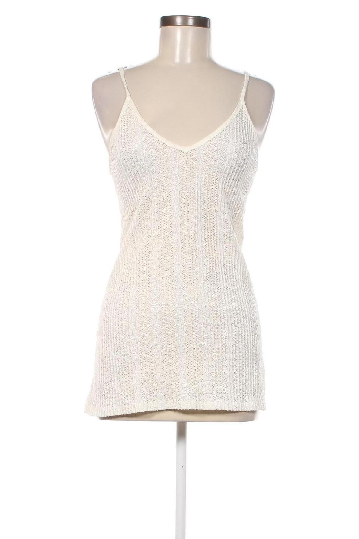 Γυναικείο αμάνικο μπλουζάκι Zara Trafaluc, Μέγεθος M, Χρώμα Εκρού, Τιμή 3,50 €