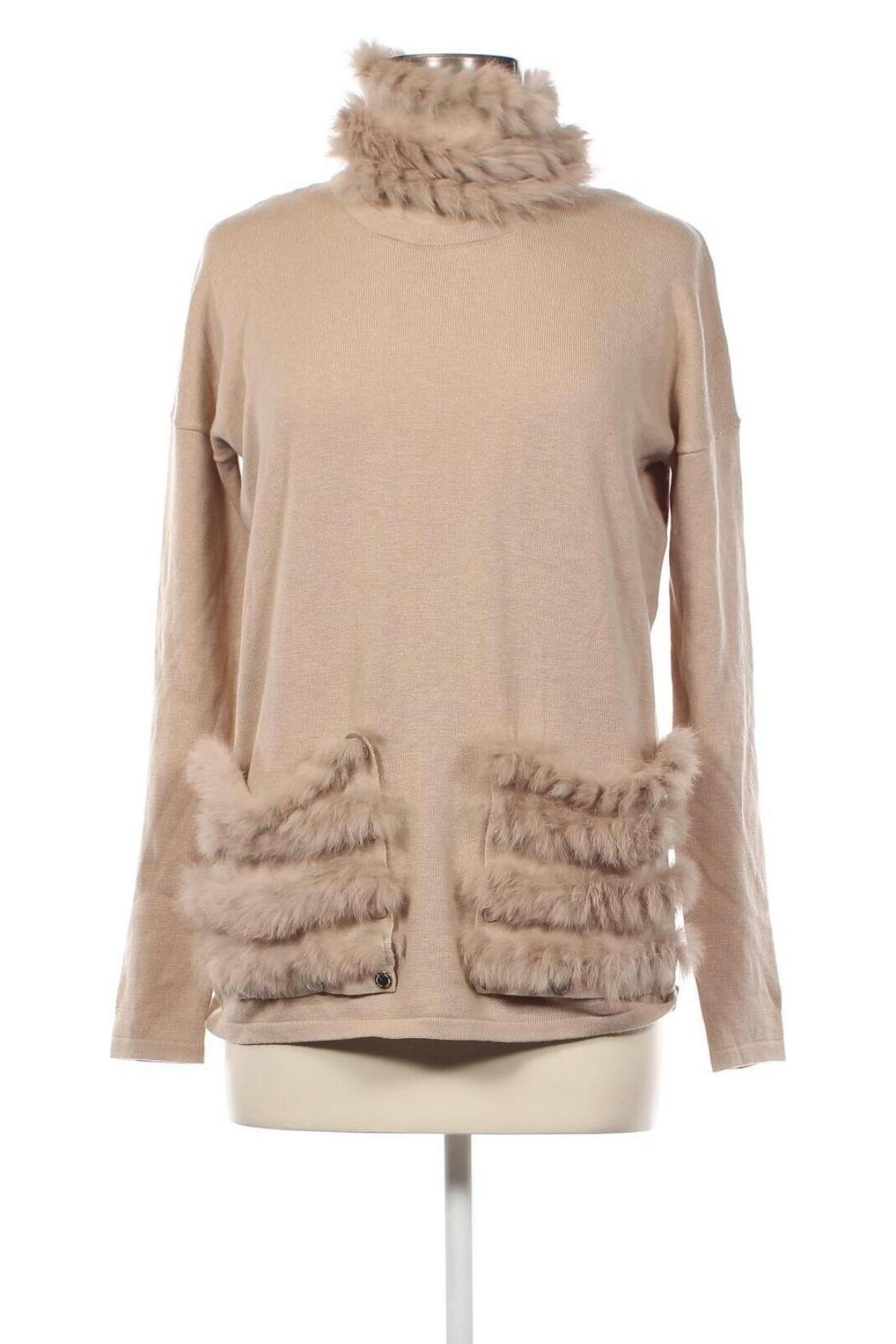 Дамски пуловер Caroline Biss, Размер S, Цвят Бежов, Цена 18,86 лв.
