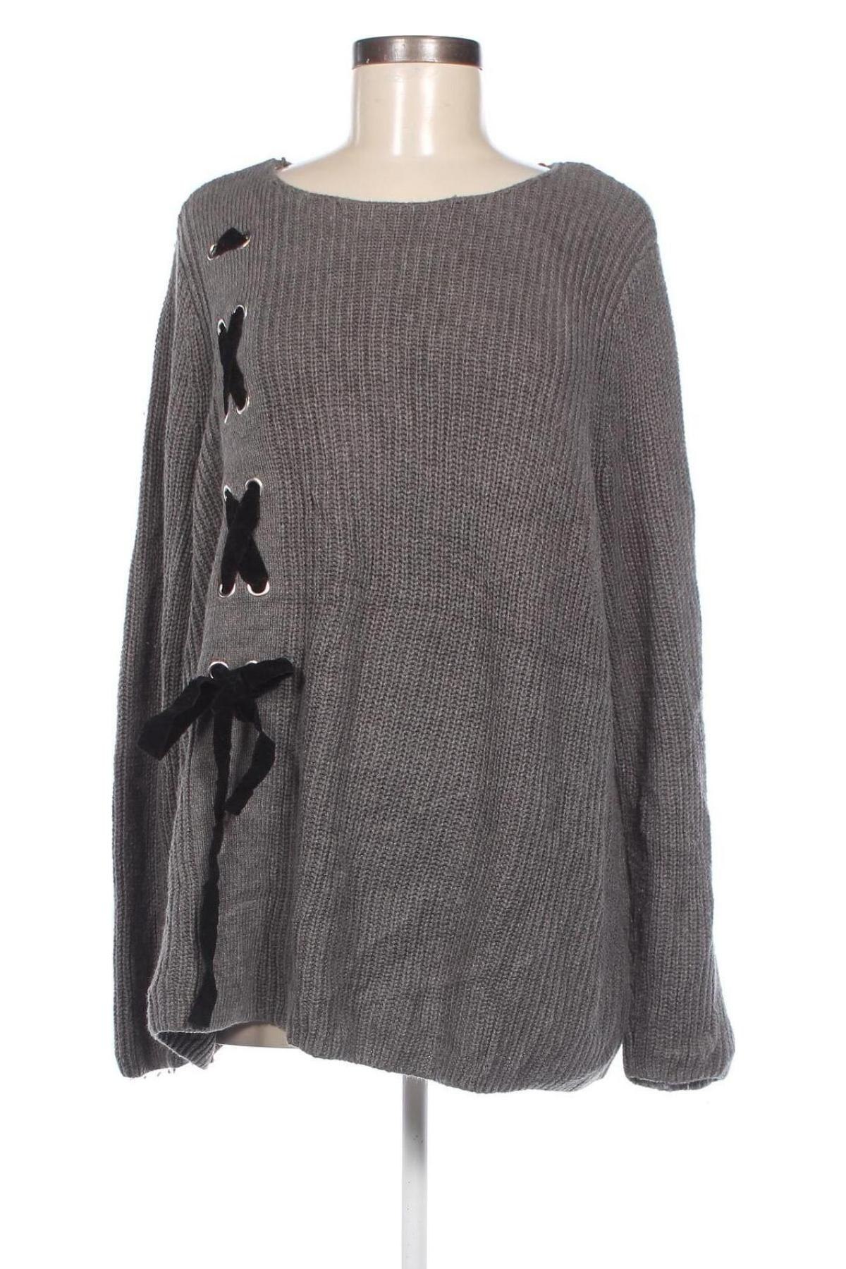 Дамски пуловер Cj Banks, Размер XXL, Цвят Сив, Цена 15,95 лв.