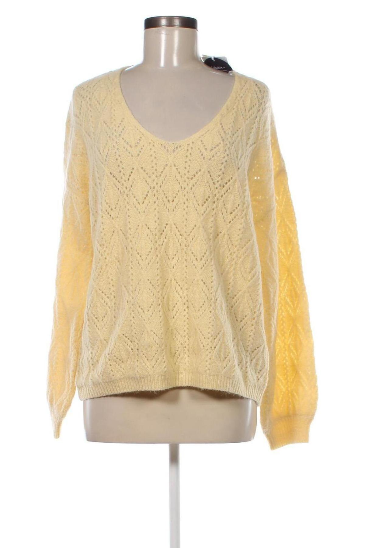 Γυναικείο πουλόβερ Grace & Mila, Μέγεθος L, Χρώμα Κίτρινο, Τιμή 27,33 €