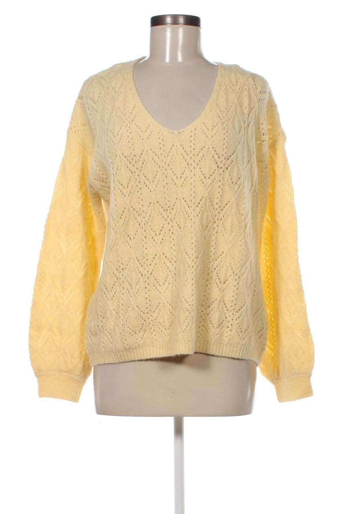 Γυναικείο πουλόβερ Grace & Mila, Μέγεθος M, Χρώμα Κίτρινο, Τιμή 27,33 €