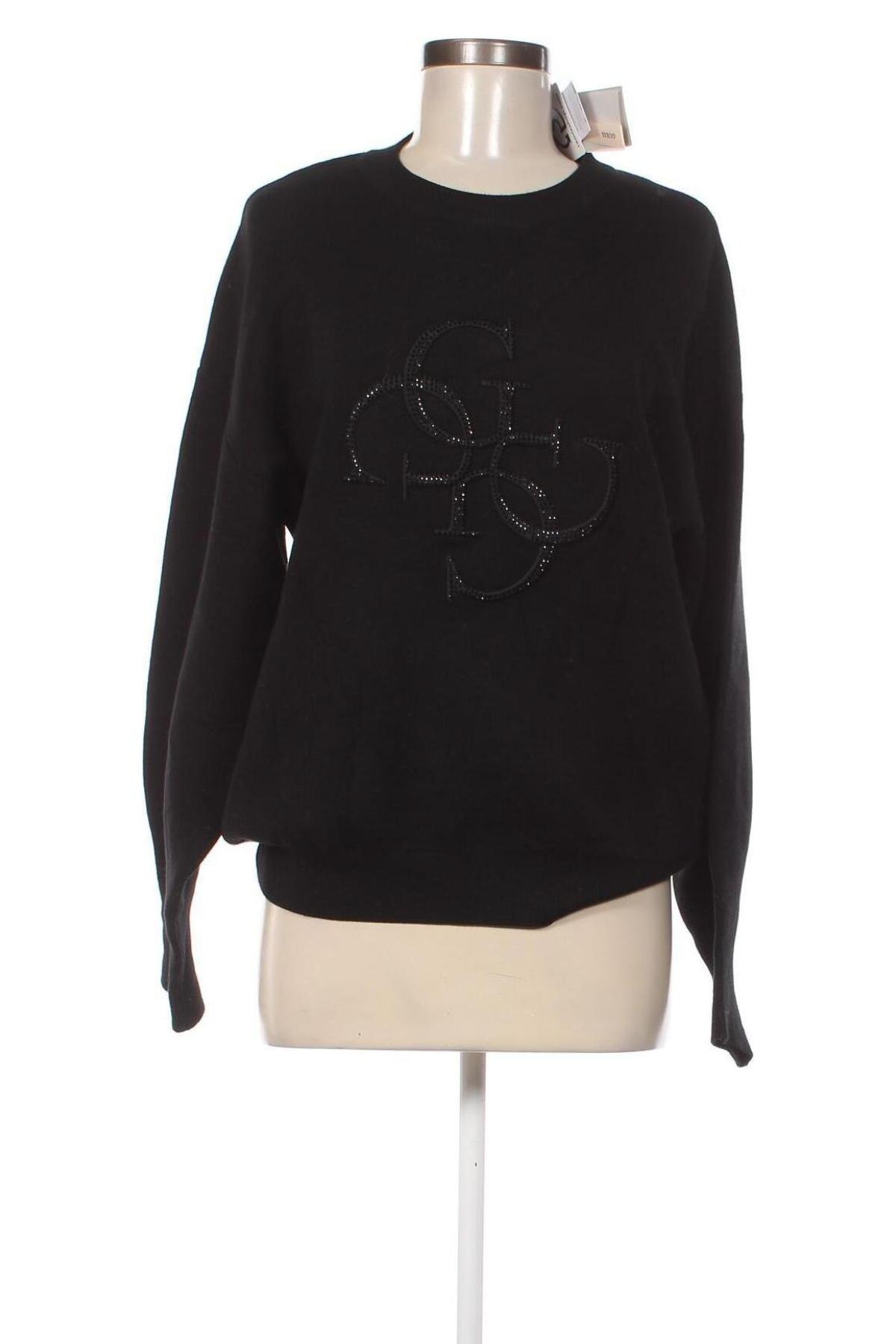 Дамски пуловер Guess, Размер L, Цвят Черен, Цена 109,20 лв.