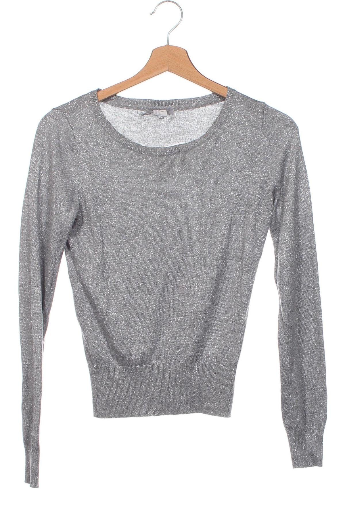 Дамски пуловер H&M, Размер XS, Цвят Сив, Цена 16,54 лв.