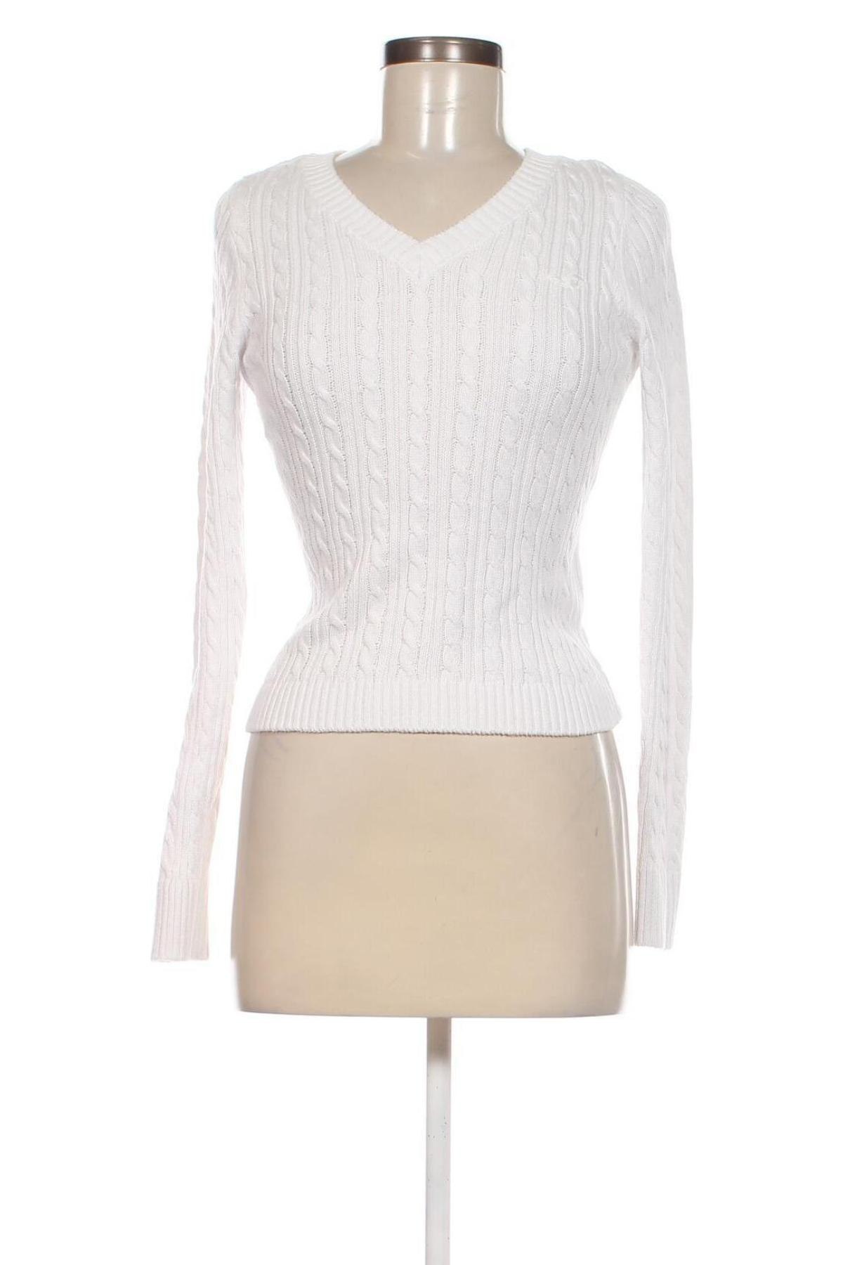 Дамски пуловер Hollister, Размер S, Цвят Бял, Цена 22,14 лв.