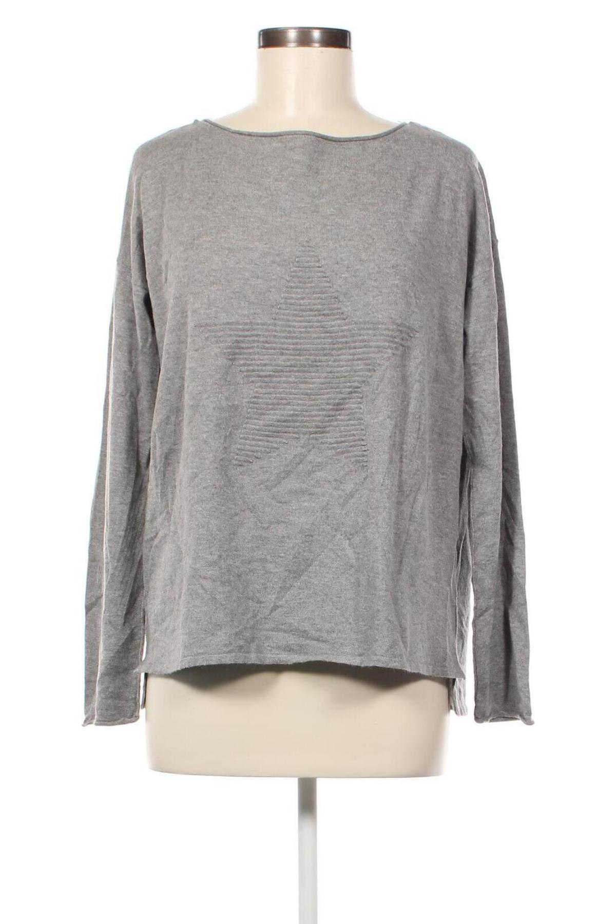 Дамски пуловер Jean Pascale, Размер M, Цвят Сив, Цена 14,21 лв.