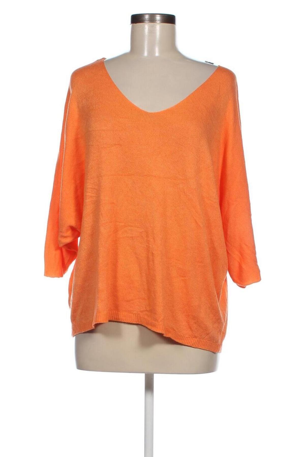 Дамски пуловер Made In Italy, Размер M, Цвят Оранжев, Цена 7,54 лв.