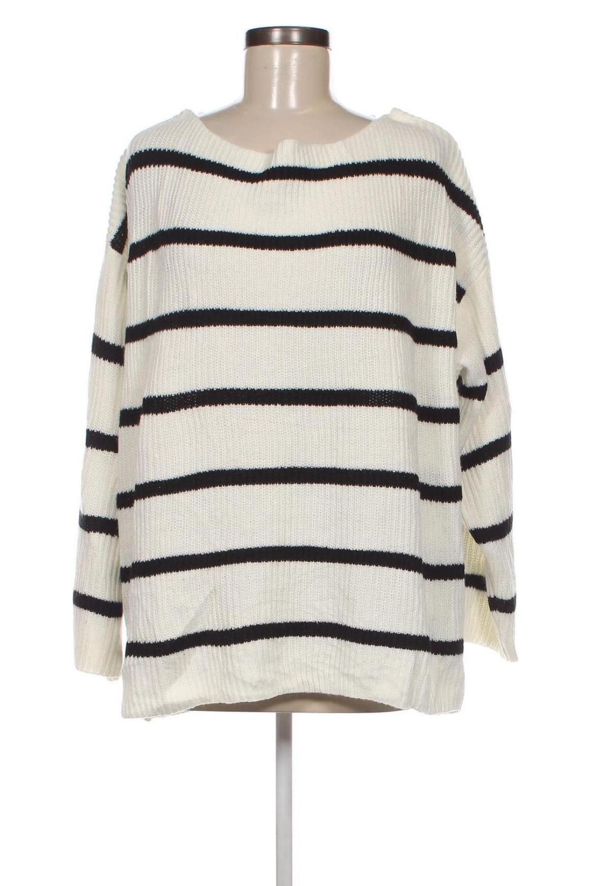Γυναικείο πουλόβερ SHEIN, Μέγεθος XXL, Χρώμα Λευκό, Τιμή 10,76 €