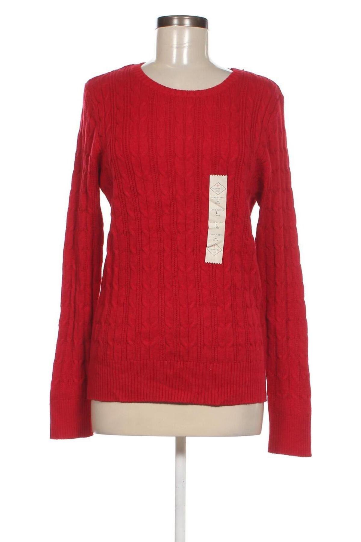 Damenpullover St. John's Bay, Größe L, Farbe Rot, Preis 14,72 €