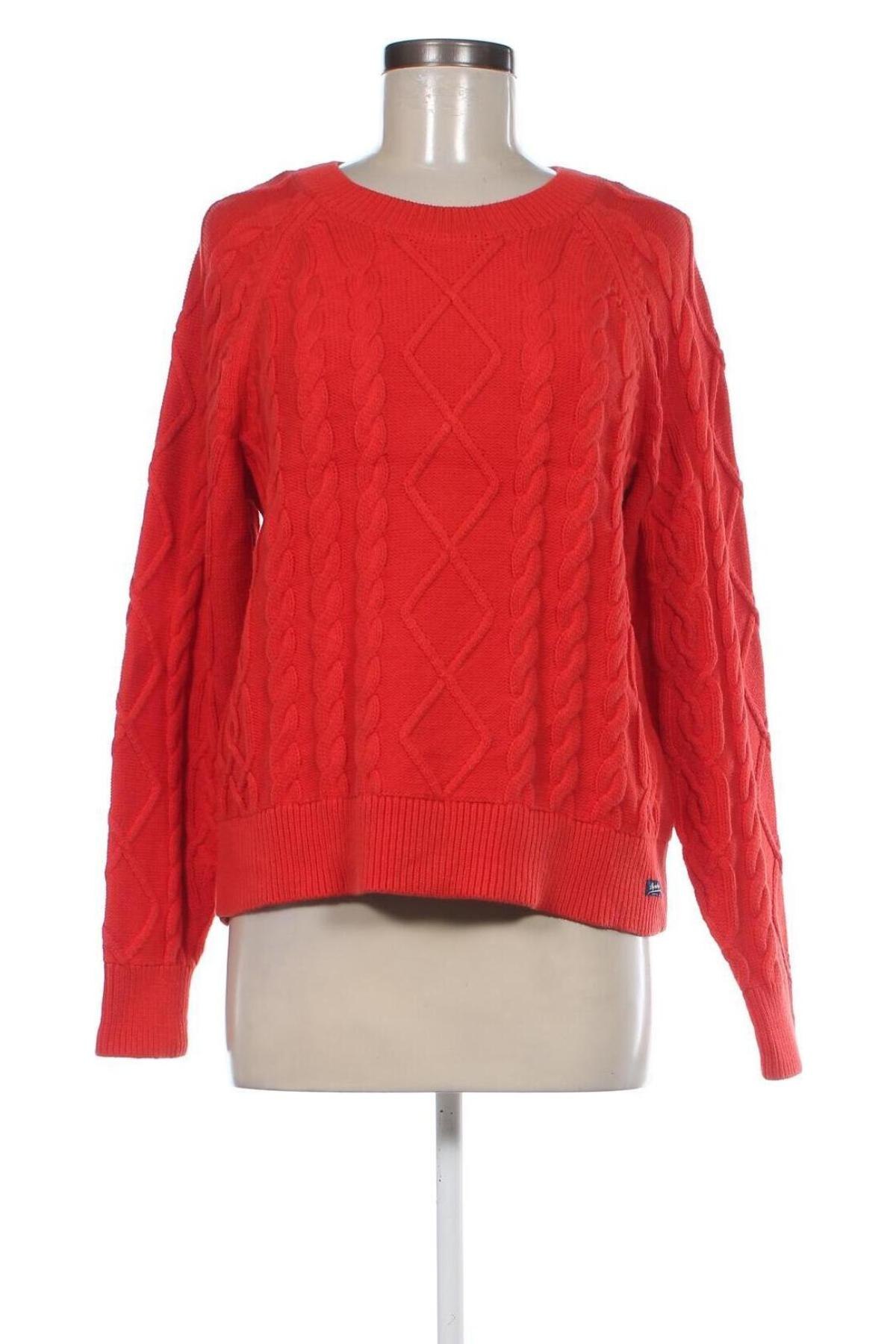 Дамски пуловер Superdry, Размер M, Цвят Червен, Цена 29,14 лв.