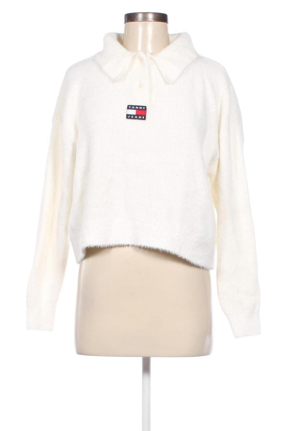 Damenpullover Tommy Jeans, Größe S, Farbe Weiß, Preis € 33,67