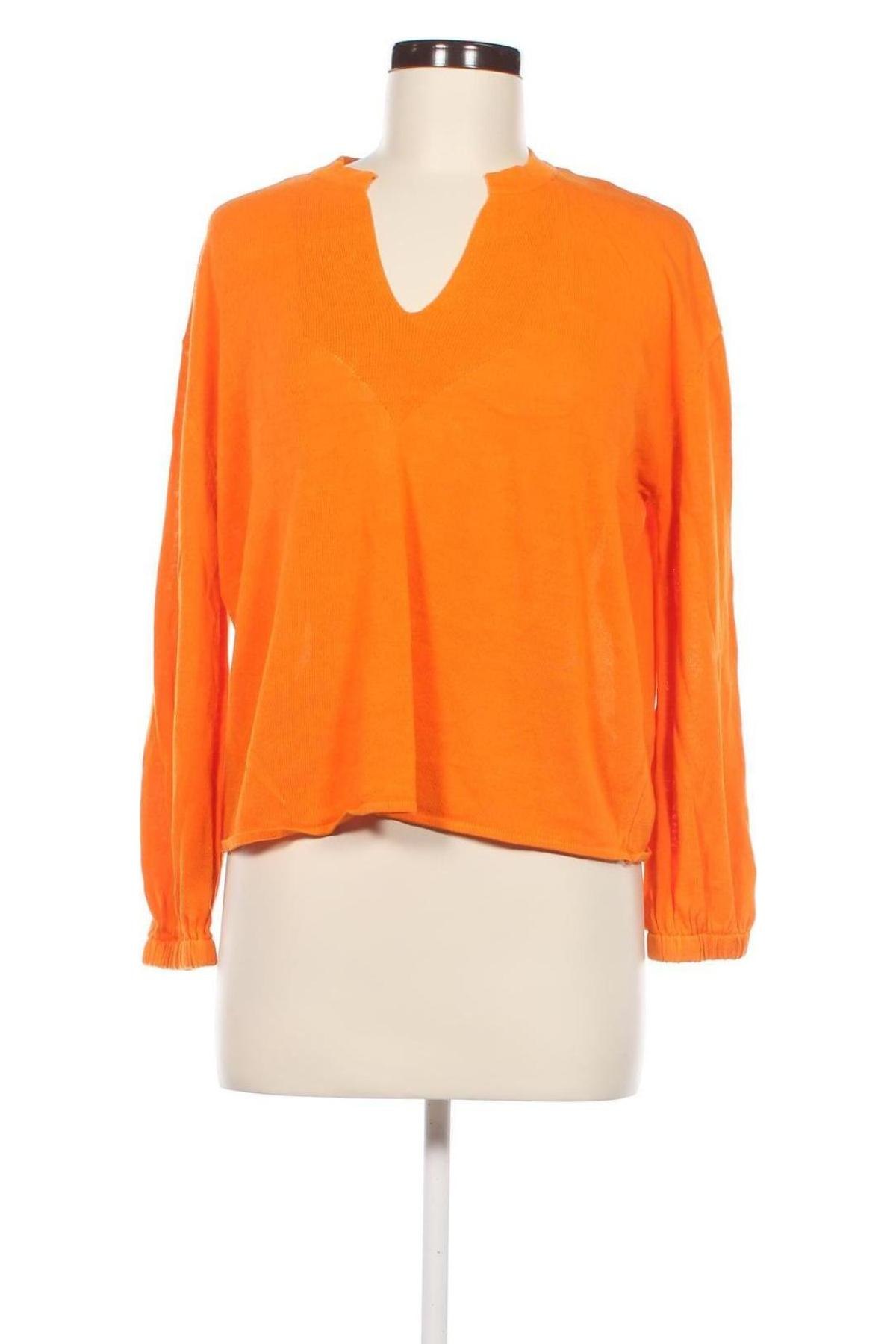 Дамски пуловер Zara, Размер S, Цвят Оранжев, Цена 13,23 лв.