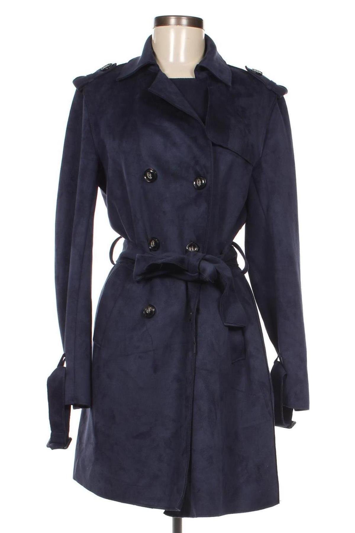 Damen Trenchcoat, Größe M, Farbe Blau, Preis 23,49 €