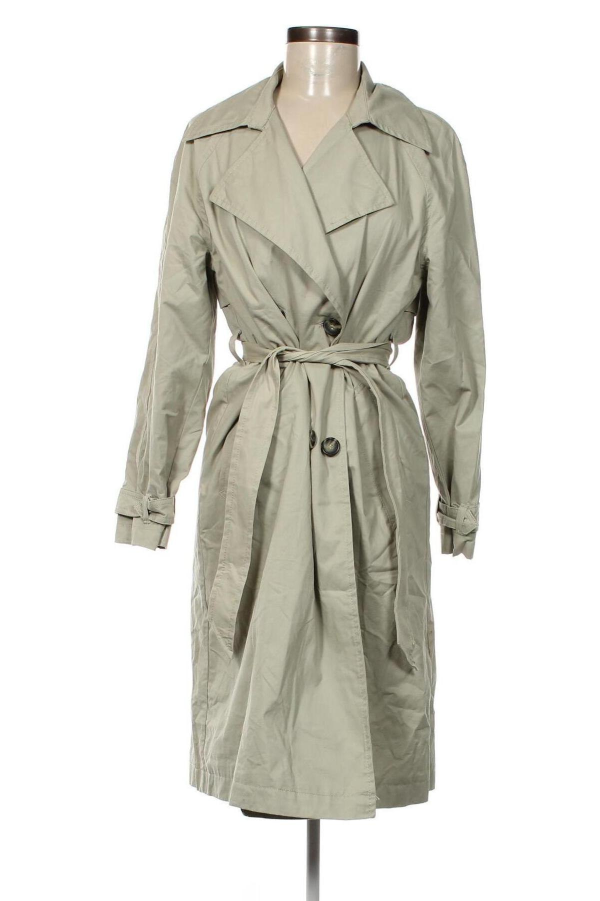 Damen Trench Coat Bershka, Größe XS, Farbe Grün, Preis € 23,49