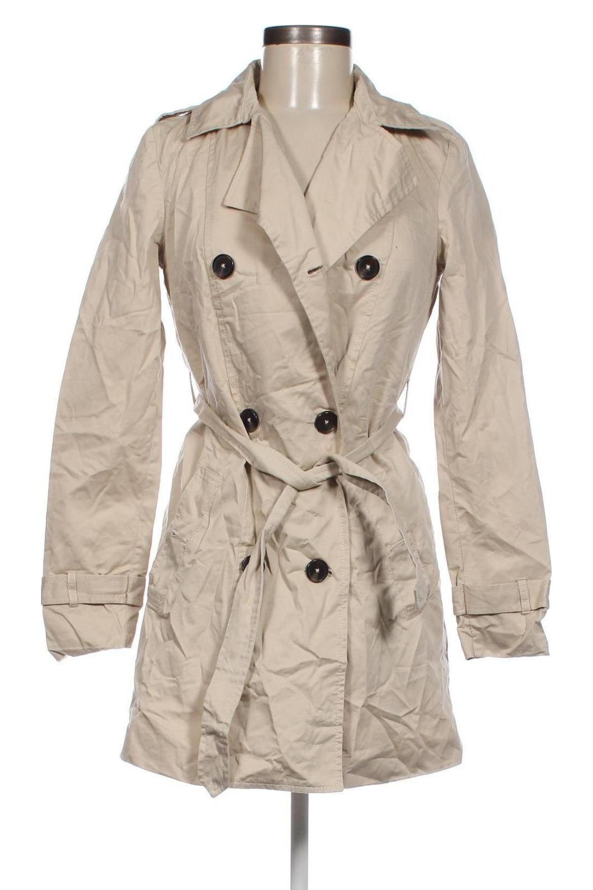 Damen Trenchcoat Bershka, Größe S, Farbe Beige, Preis 26,10 €