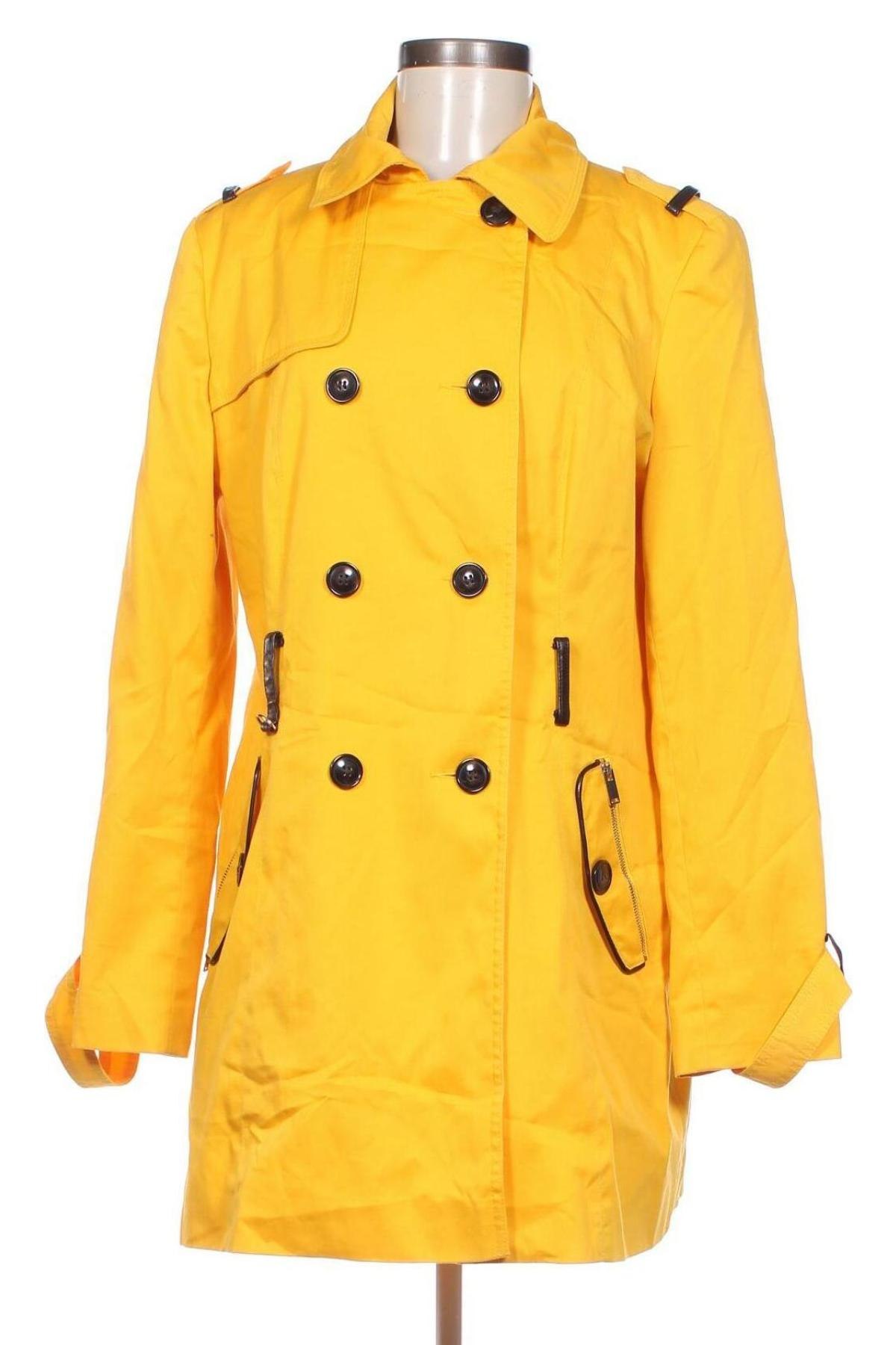 Damen Trenchcoat F&F, Größe XL, Farbe Gelb, Preis 28,70 €
