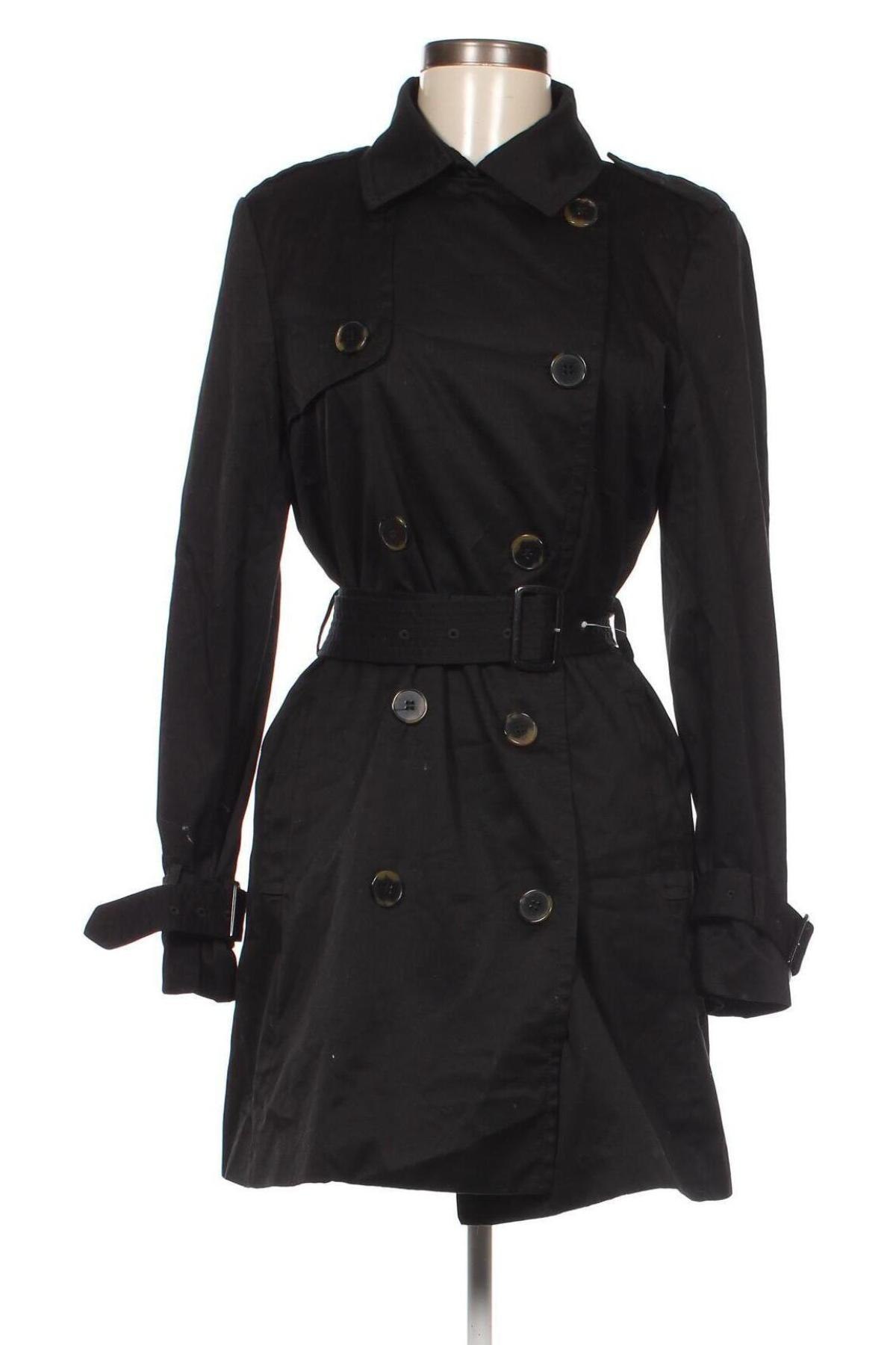 Damen Trenchcoat H&M, Größe M, Farbe Schwarz, Preis 23,49 €