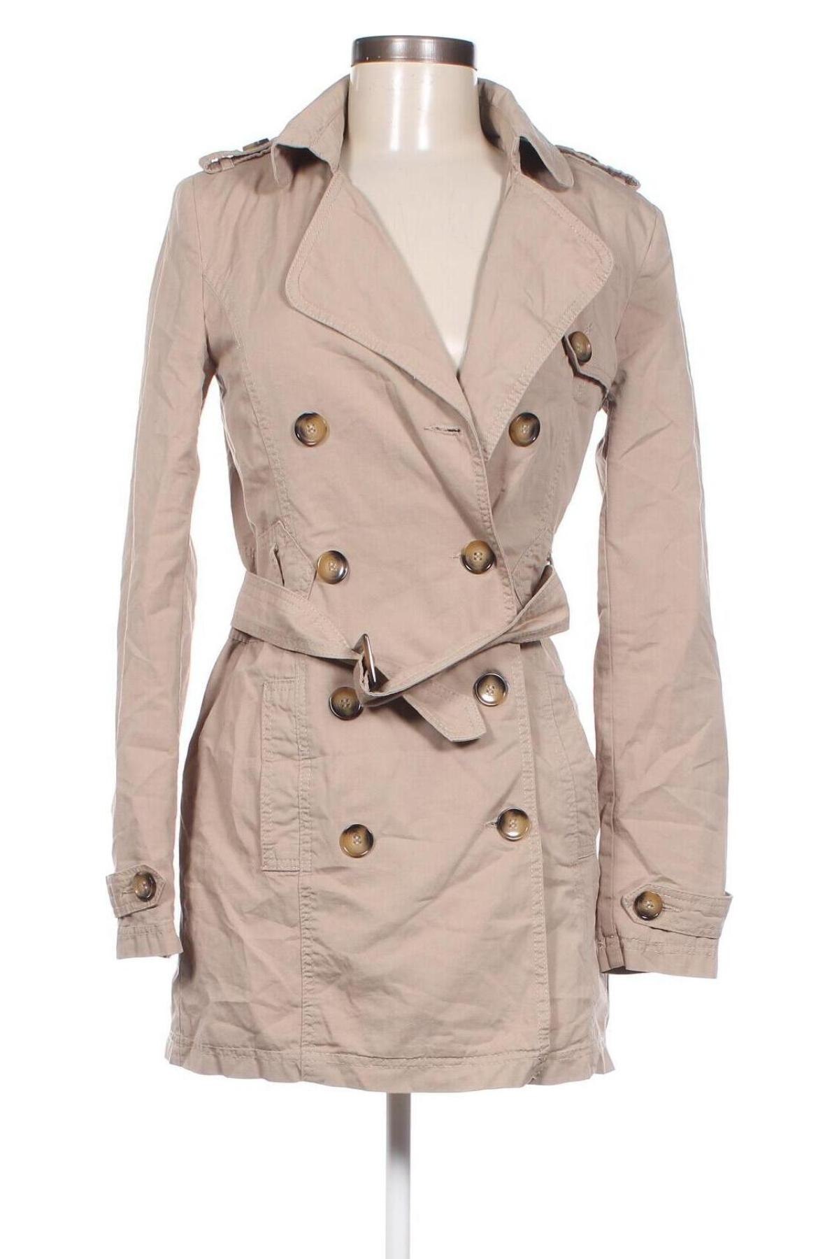 Damen Trenchcoat Pimkie, Größe XS, Farbe Beige, Preis 26,10 €