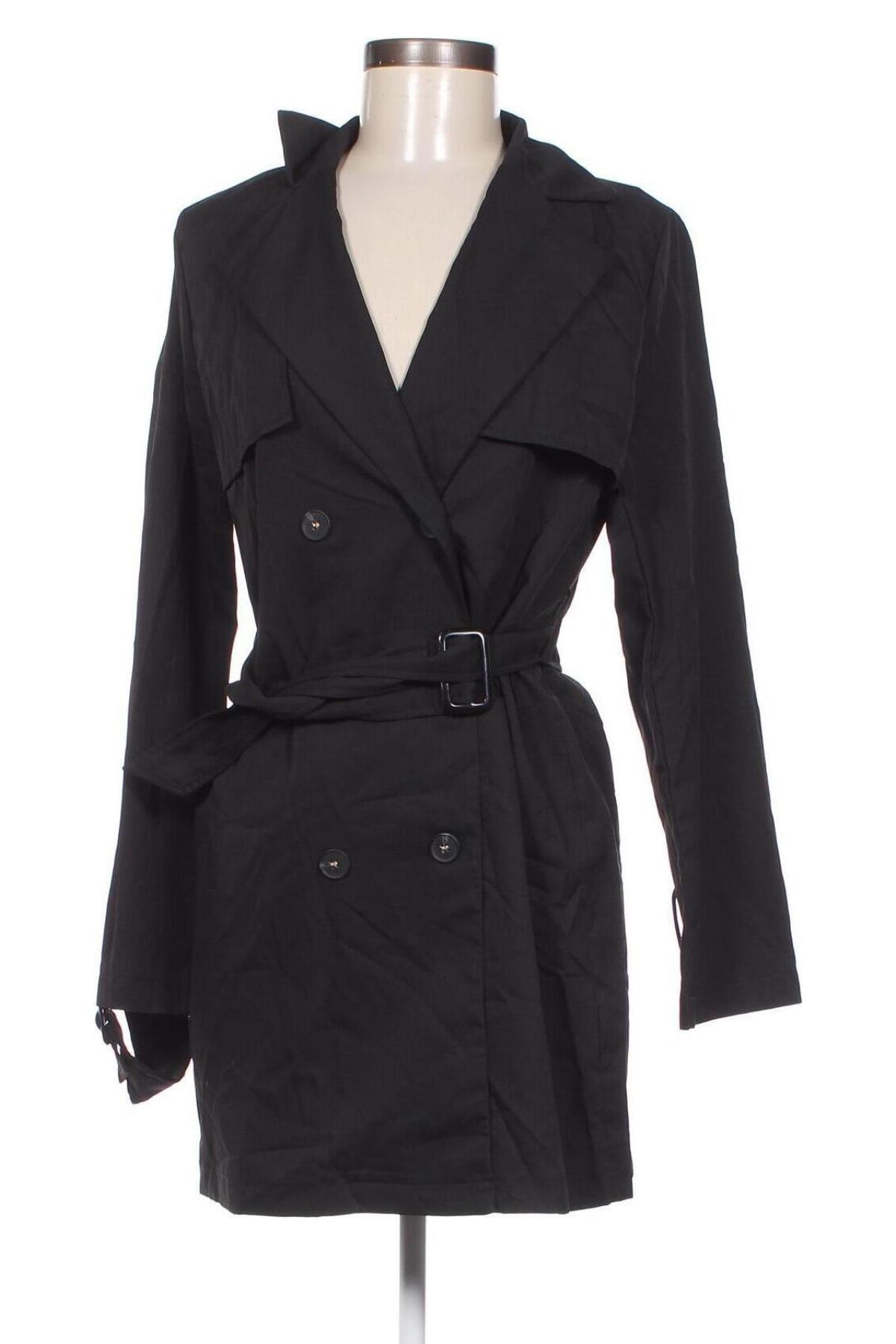 Damen Trenchcoat SHEIN, Größe S, Farbe Schwarz, Preis 23,49 €