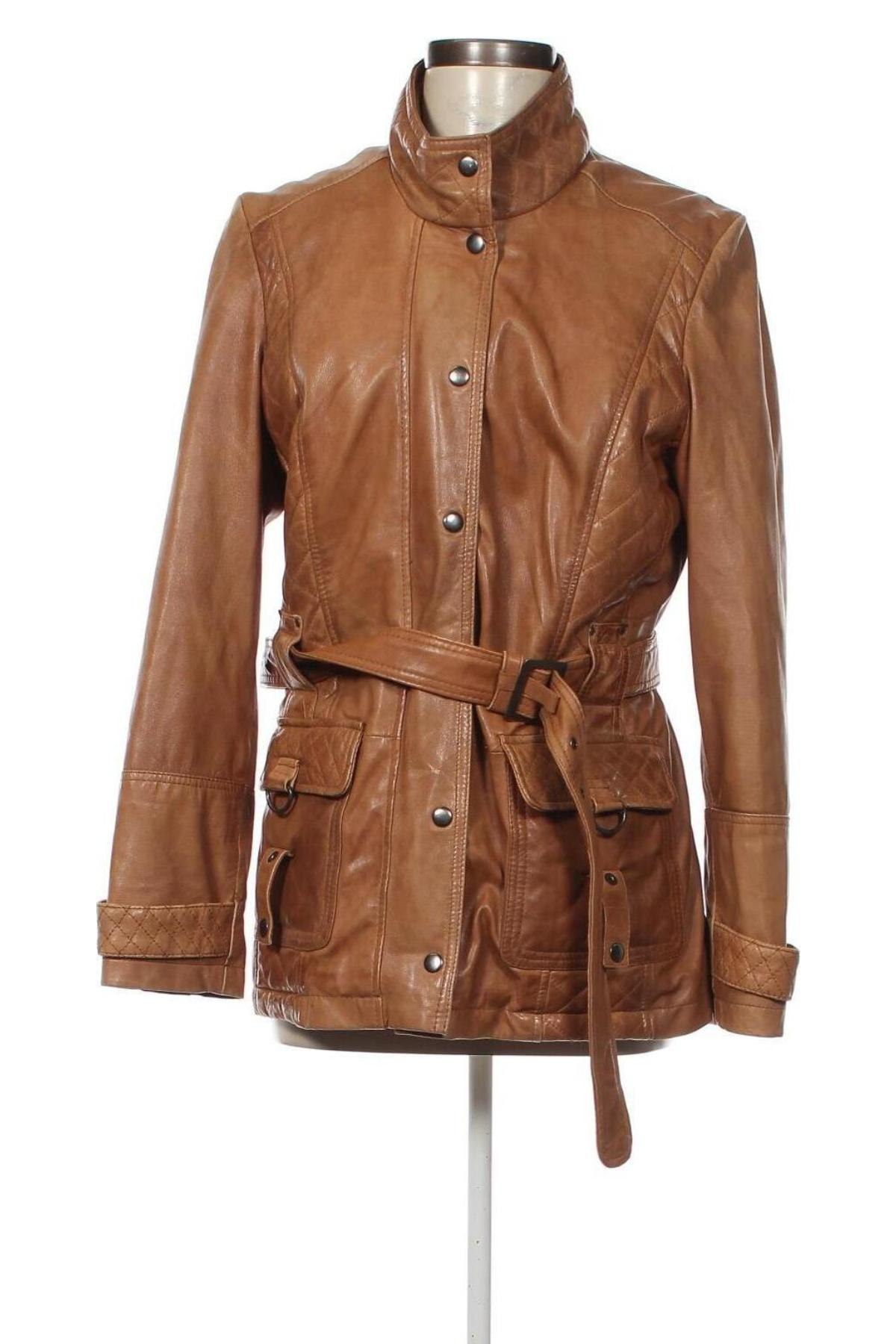 Dámska kožená bunda , Veľkosť L, Farba Hnedá, Cena  39,44 €