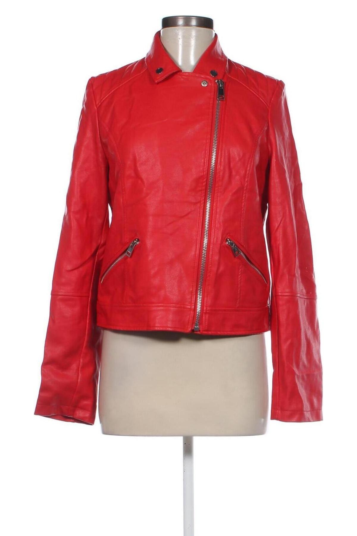 Damen Lederjacke, Größe M, Farbe Rot, Preis € 22,17