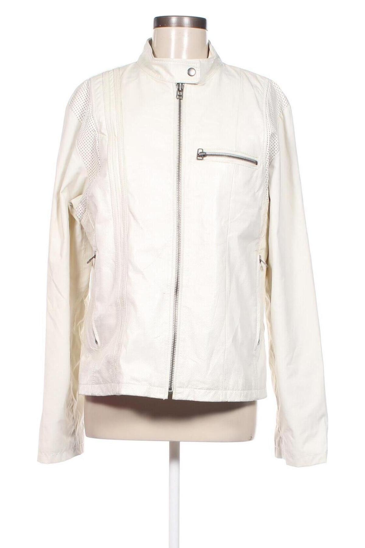 Dámska kožená bunda , Veľkosť L, Farba Biela, Cena  39,44 €