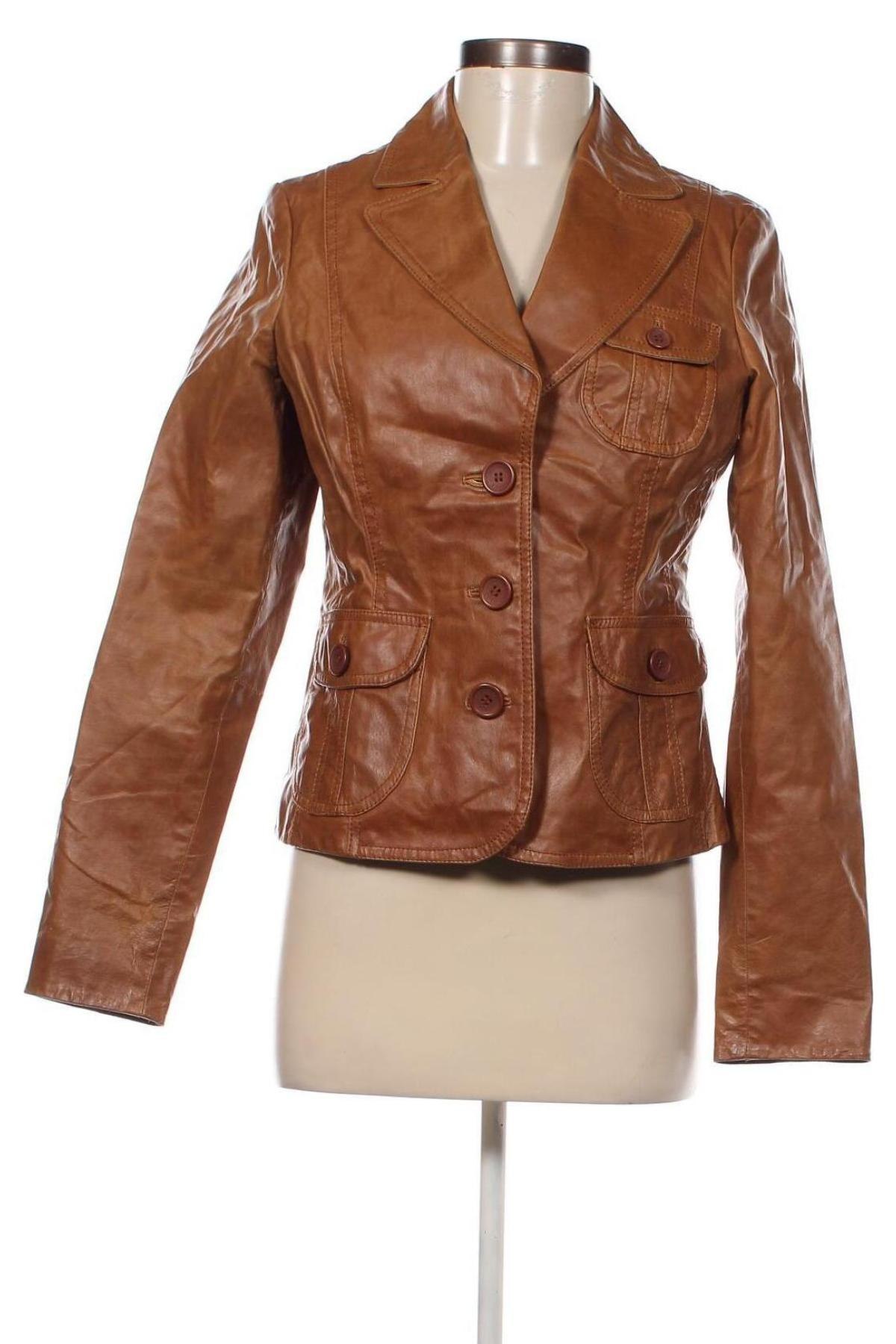 Dámska kožená bunda , Veľkosť M, Farba Hnedá, Cena  42,47 €