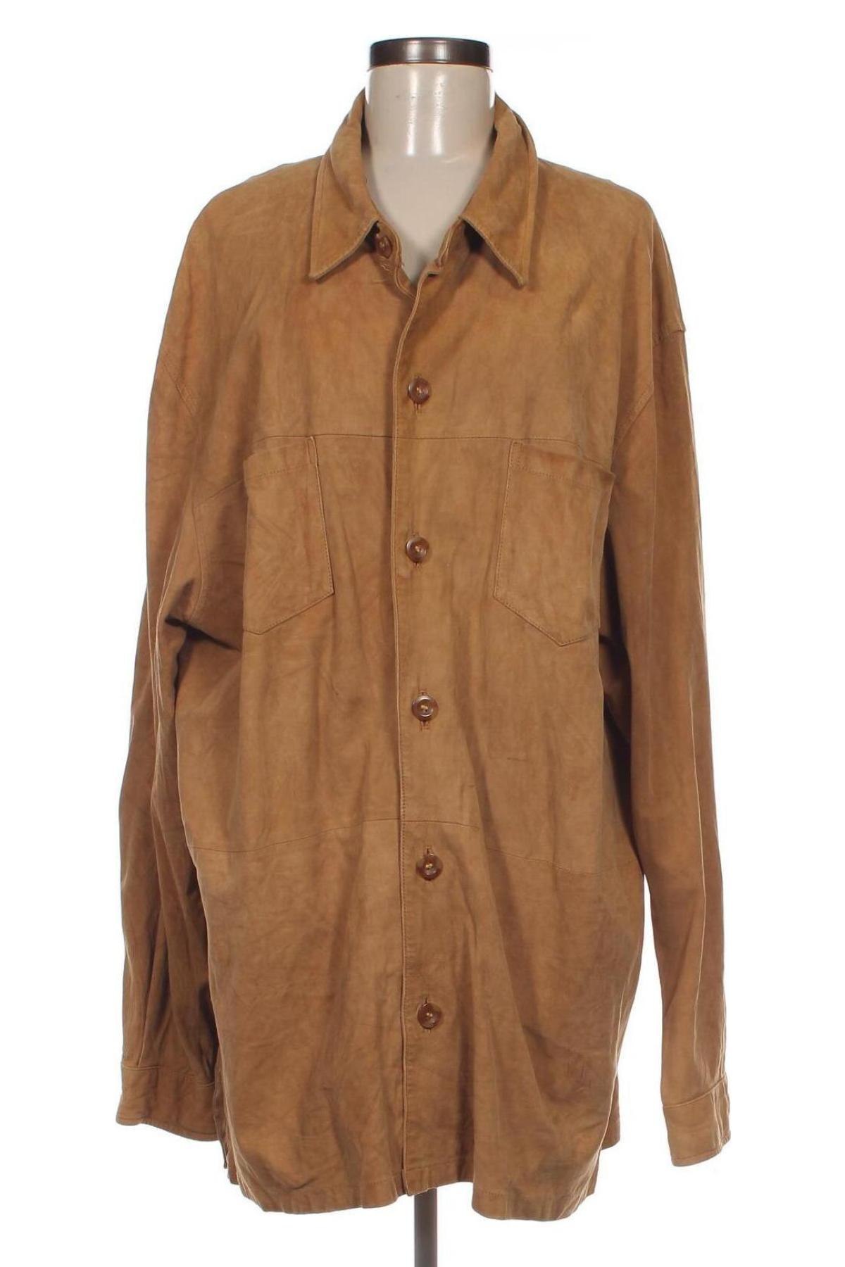 Dámská kožená bunda , Velikost 3XL, Barva Béžová, Cena  1 535,00 Kč