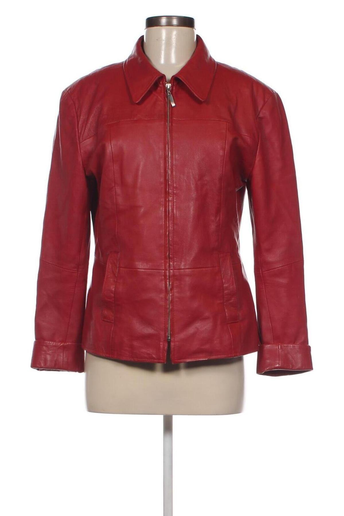 Damen Lederjacke, Größe M, Farbe Rot, Preis 44,68 €