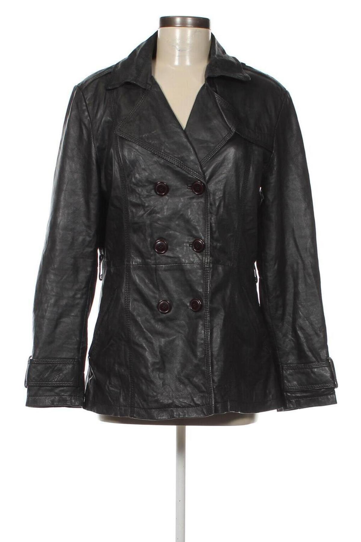Damen Lederjacke, Größe L, Farbe Schwarz, Preis 44,68 €